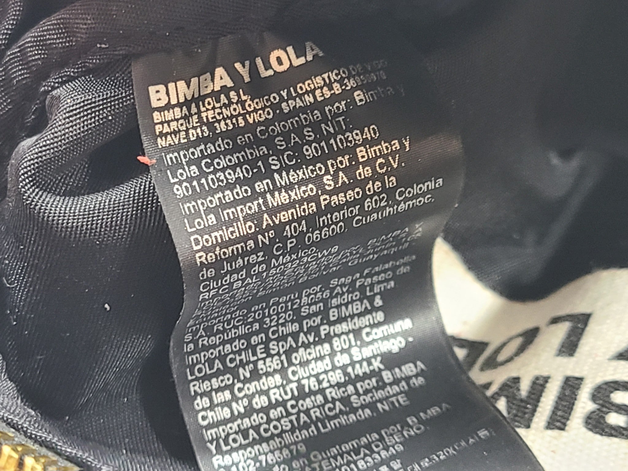 Bimba Y Lola Mini Nylon Make-Up Case Zip Closure Pouch Black