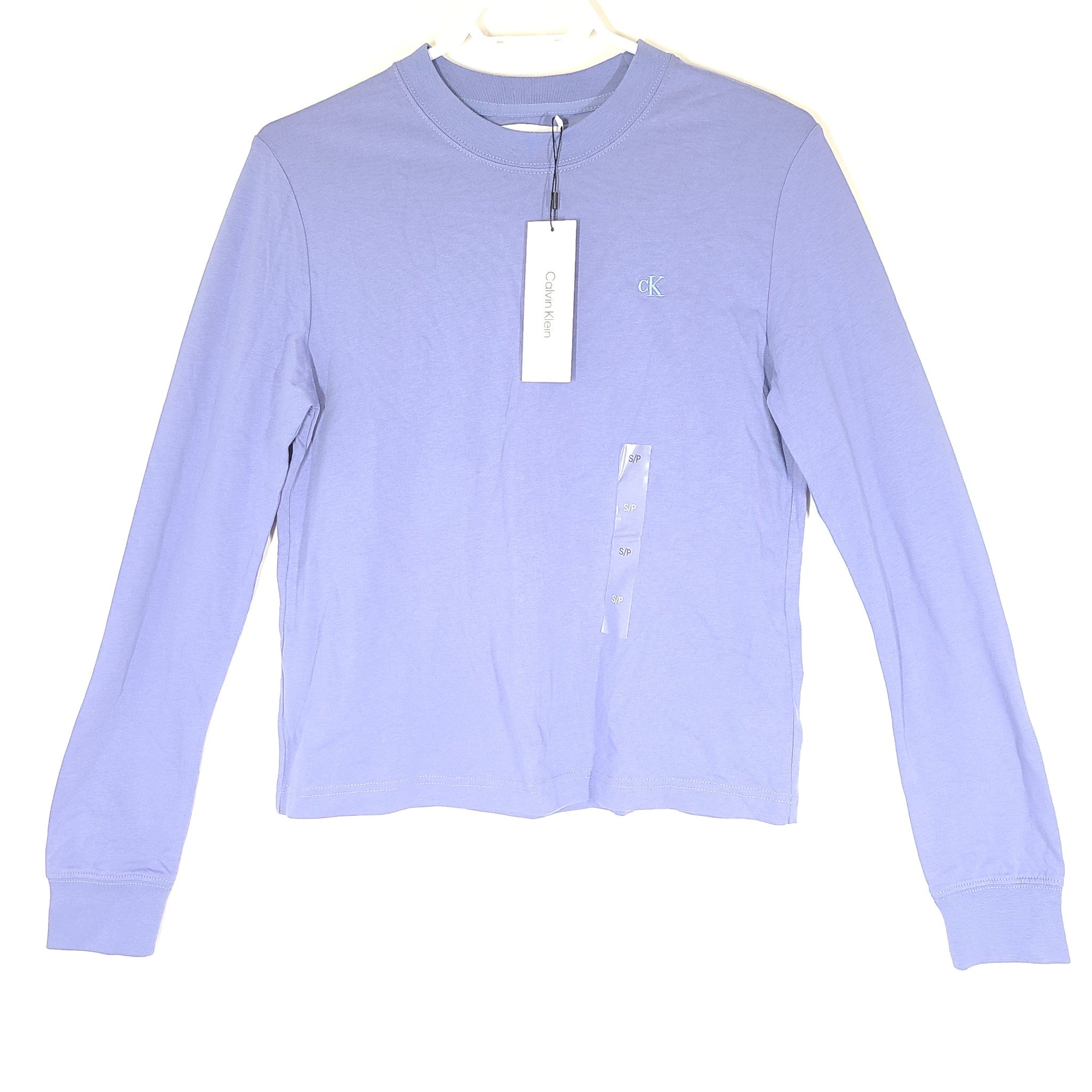 Calvin Klein Women's Archive Logo Long Sleeve T-Shirt Violet Sz S