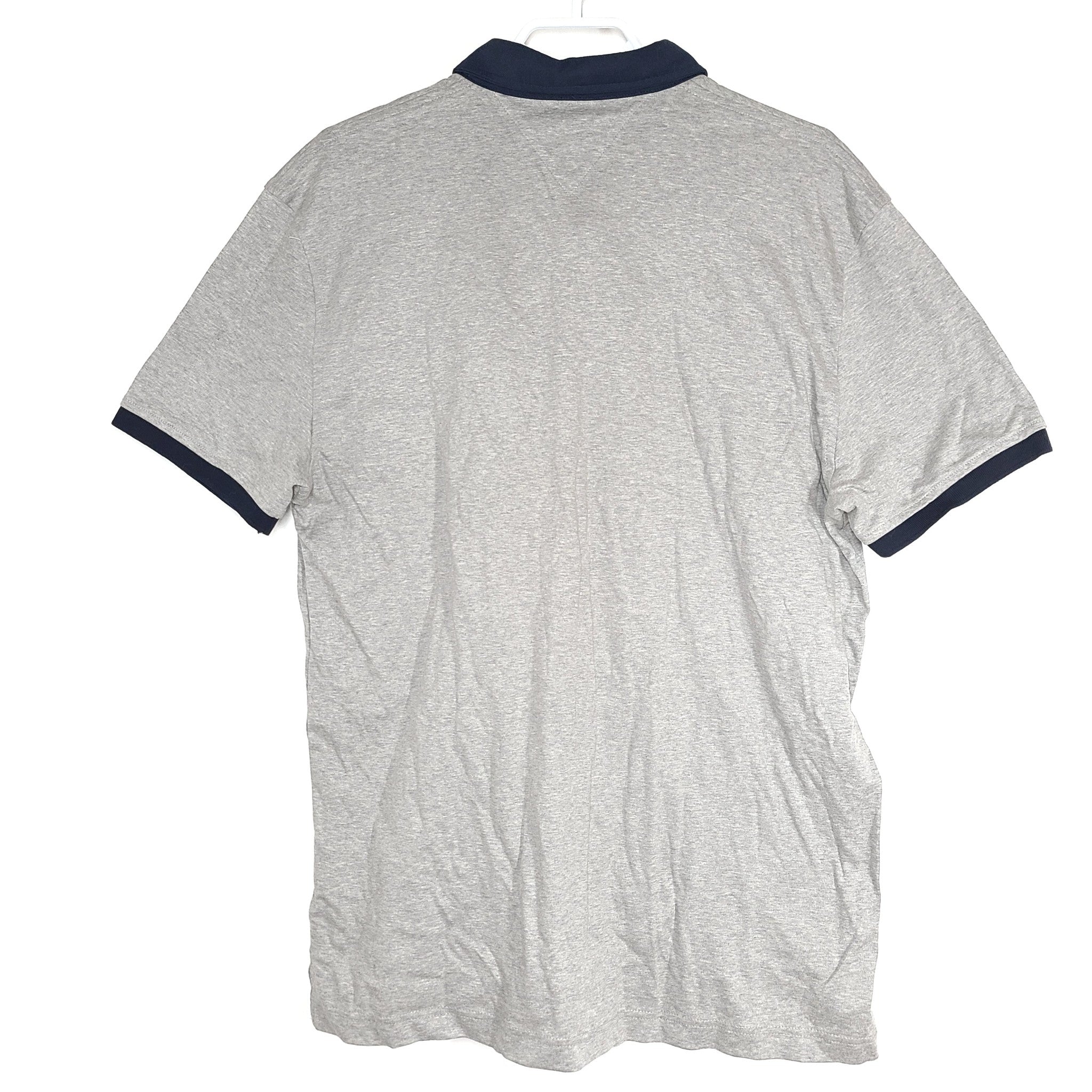 Tommy Hilfiger Men's Burr Polo Shirt Slim Fit Cotton Gray Sz XL