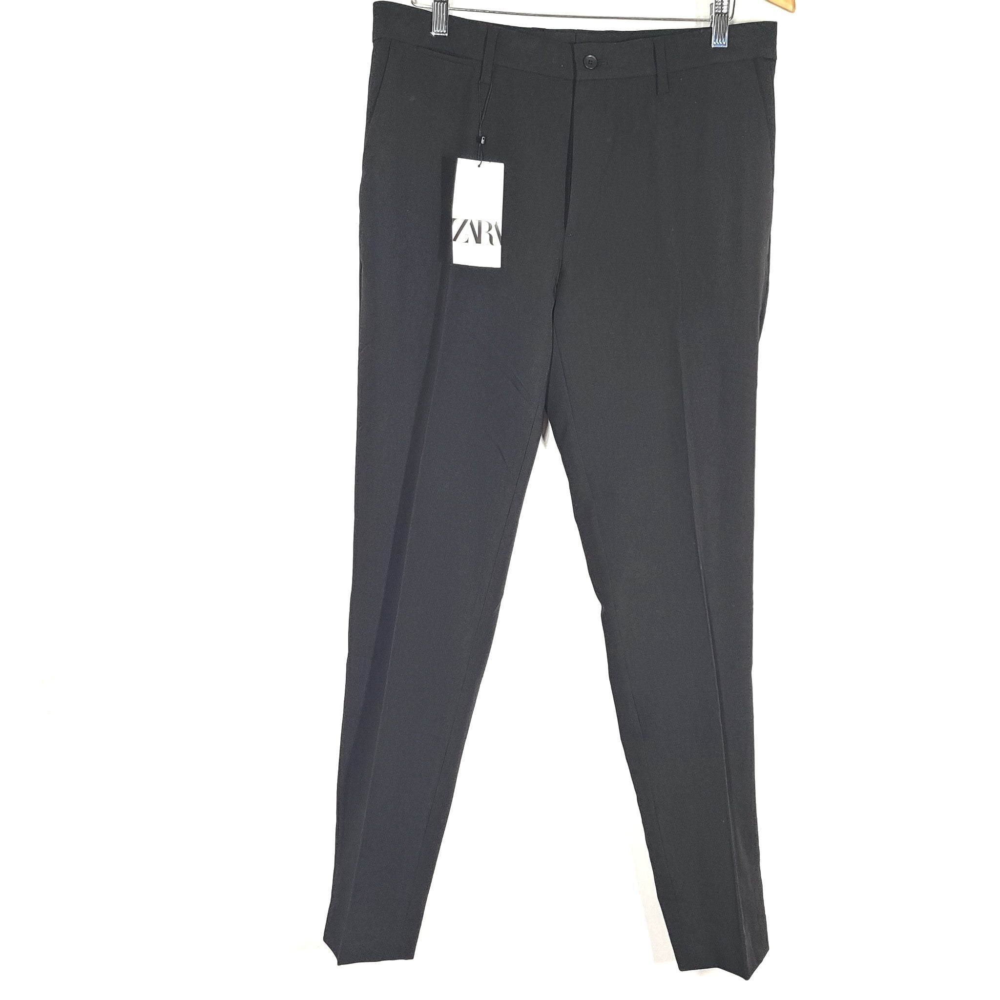 Zara Women's Slim Fit Classic Suit Dress Pants 2753/611 Black Sz 32