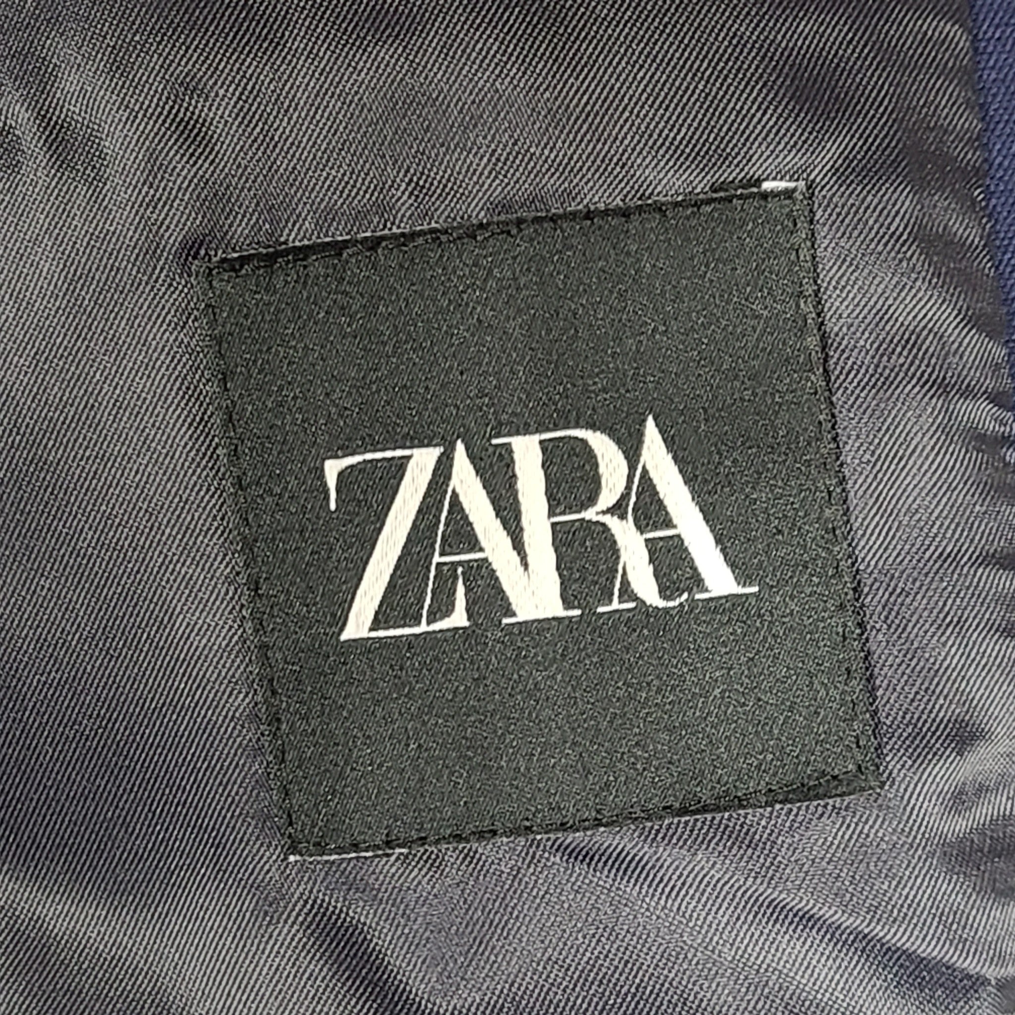 Zara Men's Stretch Suit Jacket Blazer Regular Fit 0706/452 Navy Blue Sz 50