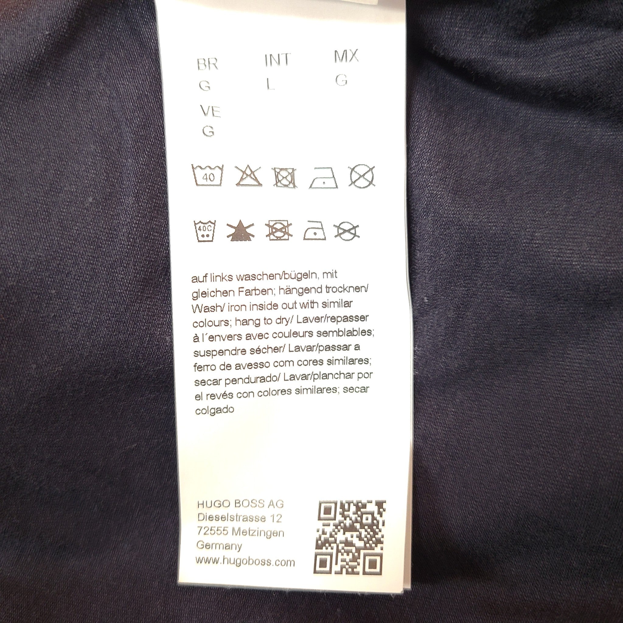 Hugo Boss Men's Balance T-Shirt Regular Fit Cotton Blend Navy Blue Sz L