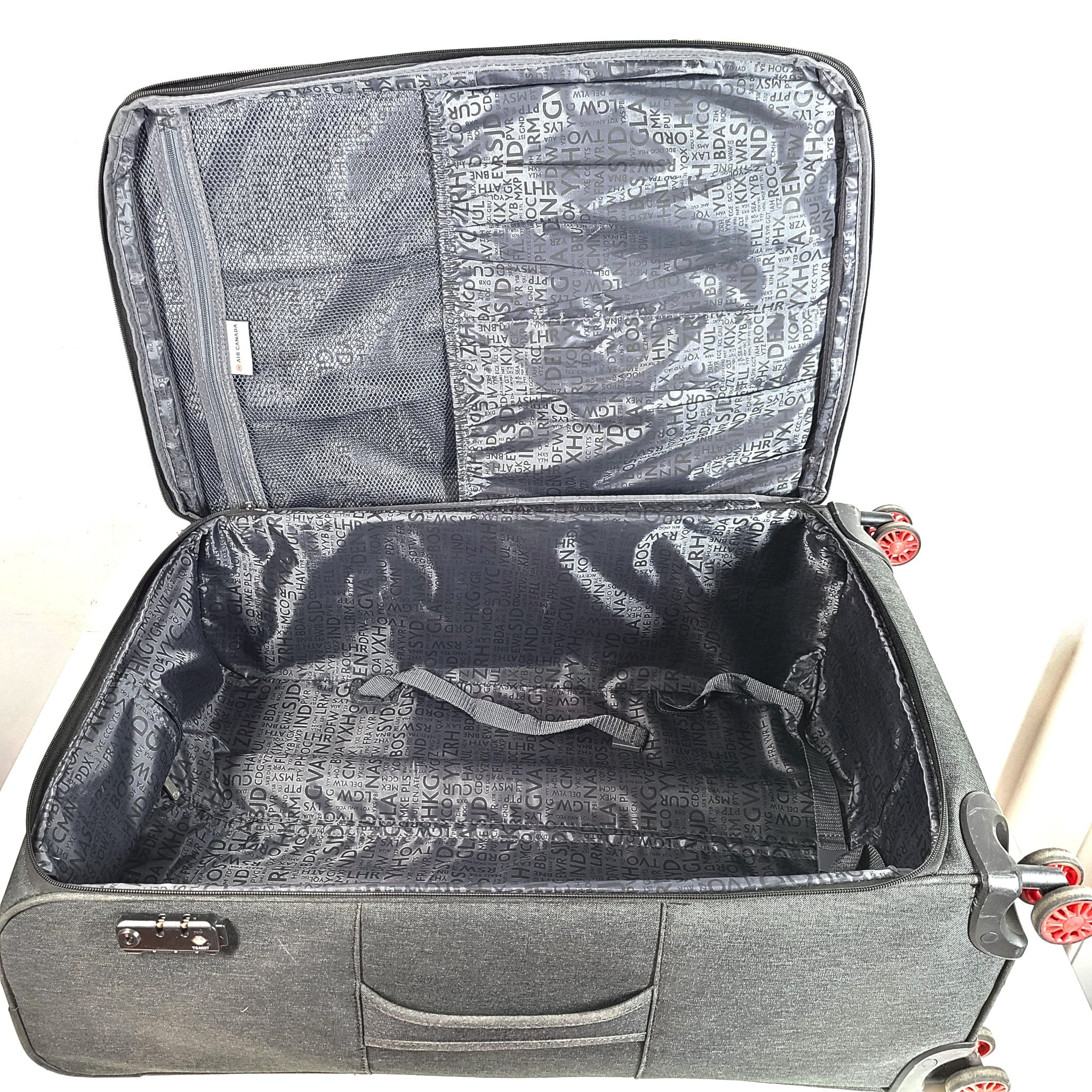 Air Canada 30" Fusion Softside Spinner Luggage Expandable Lightweight Gray