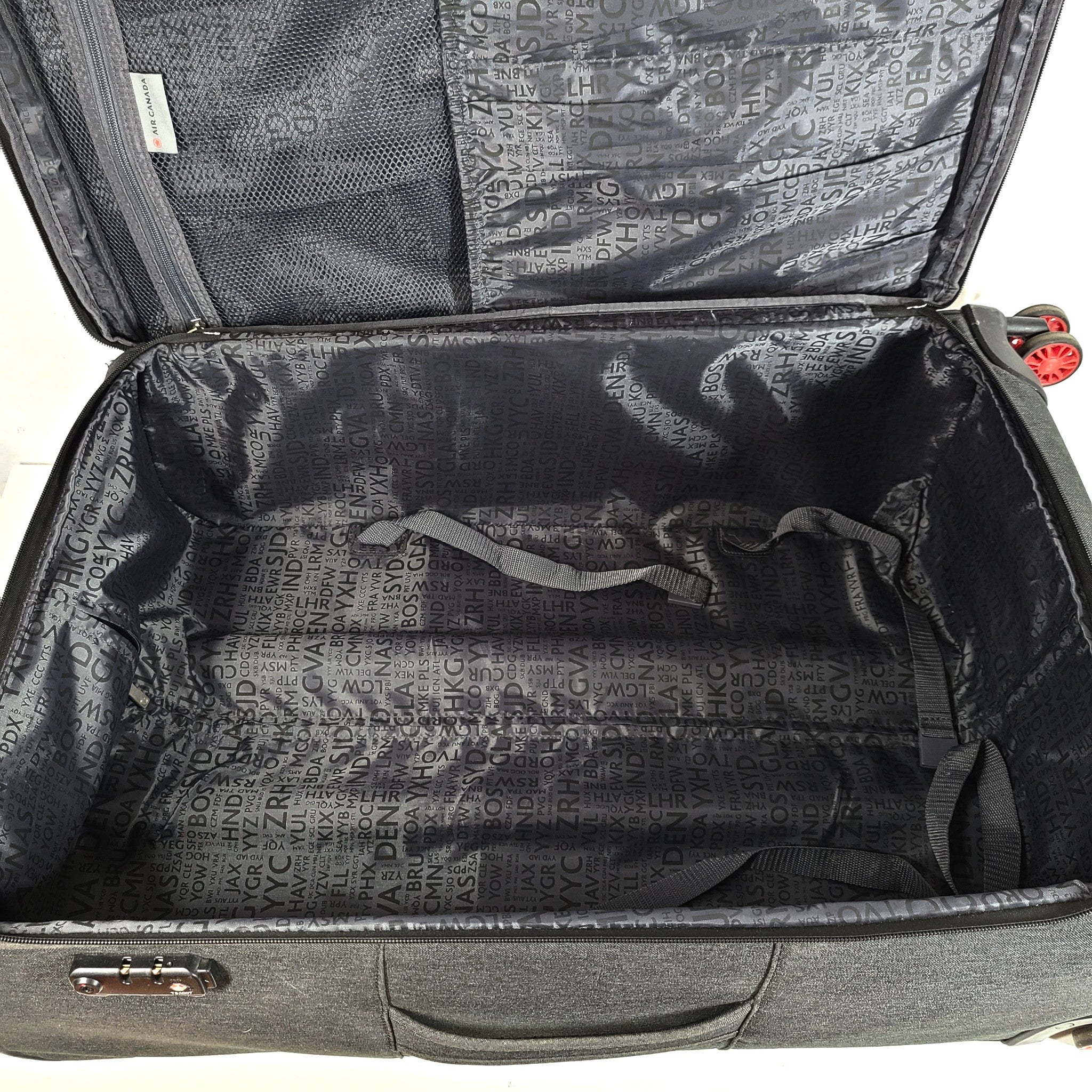 Air Canada 30" Fusion Softside Spinner Luggage Expandable Lightweight Gray