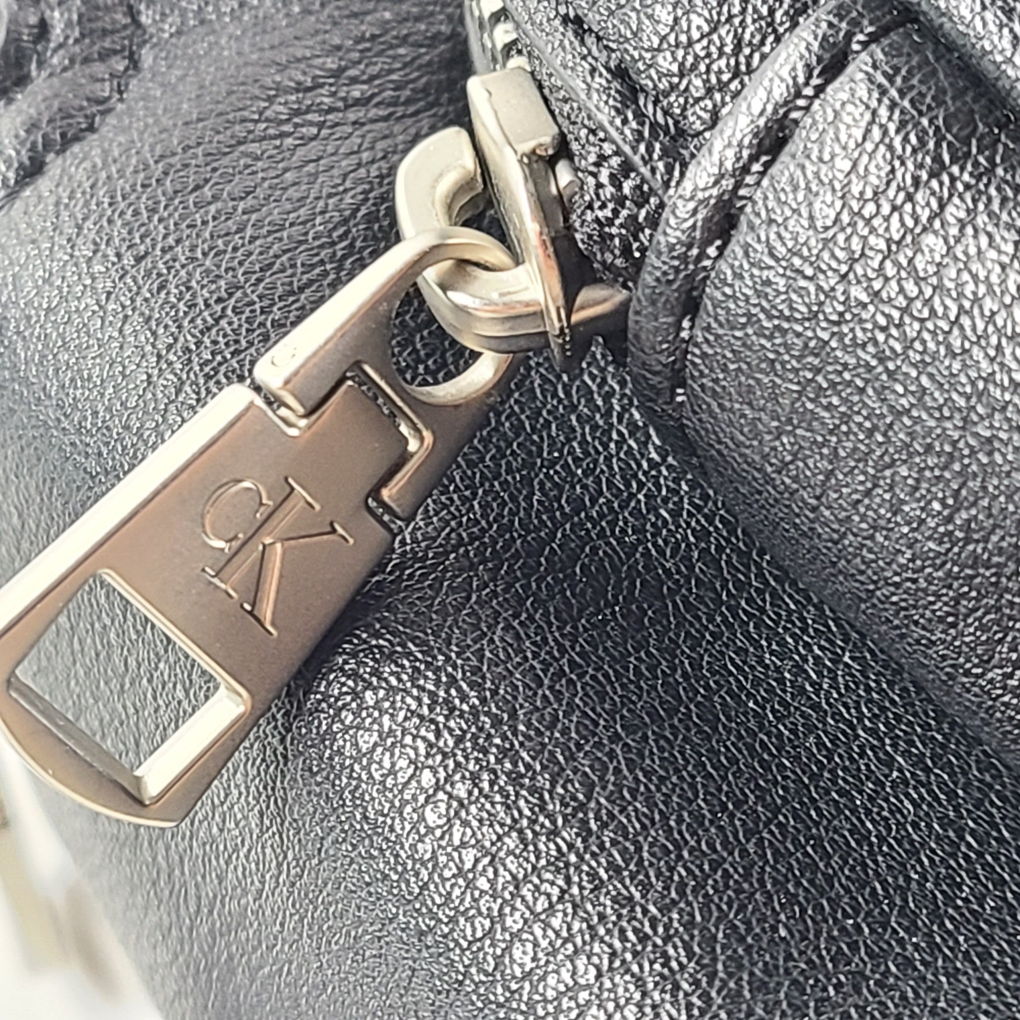 Calvin Klein Women's Ultralight Embroidered Logo Backpack Vegan Leather Black
