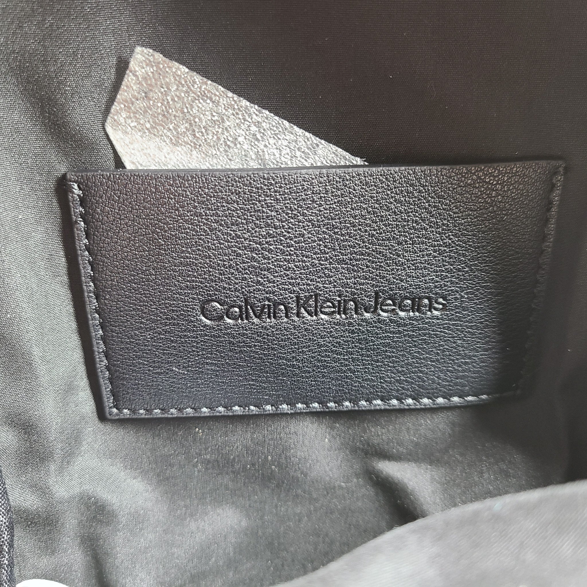 Calvin Klein Women's Ultralight Embroidered Logo Backpack Vegan Leather Black