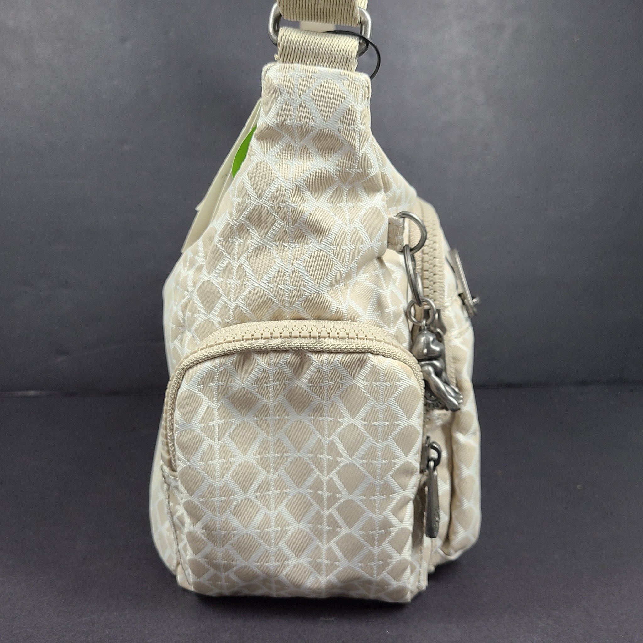 Kipling Women's Gabbie S Crossbody Bag Multiple Pockets Adjustable Strap Beige