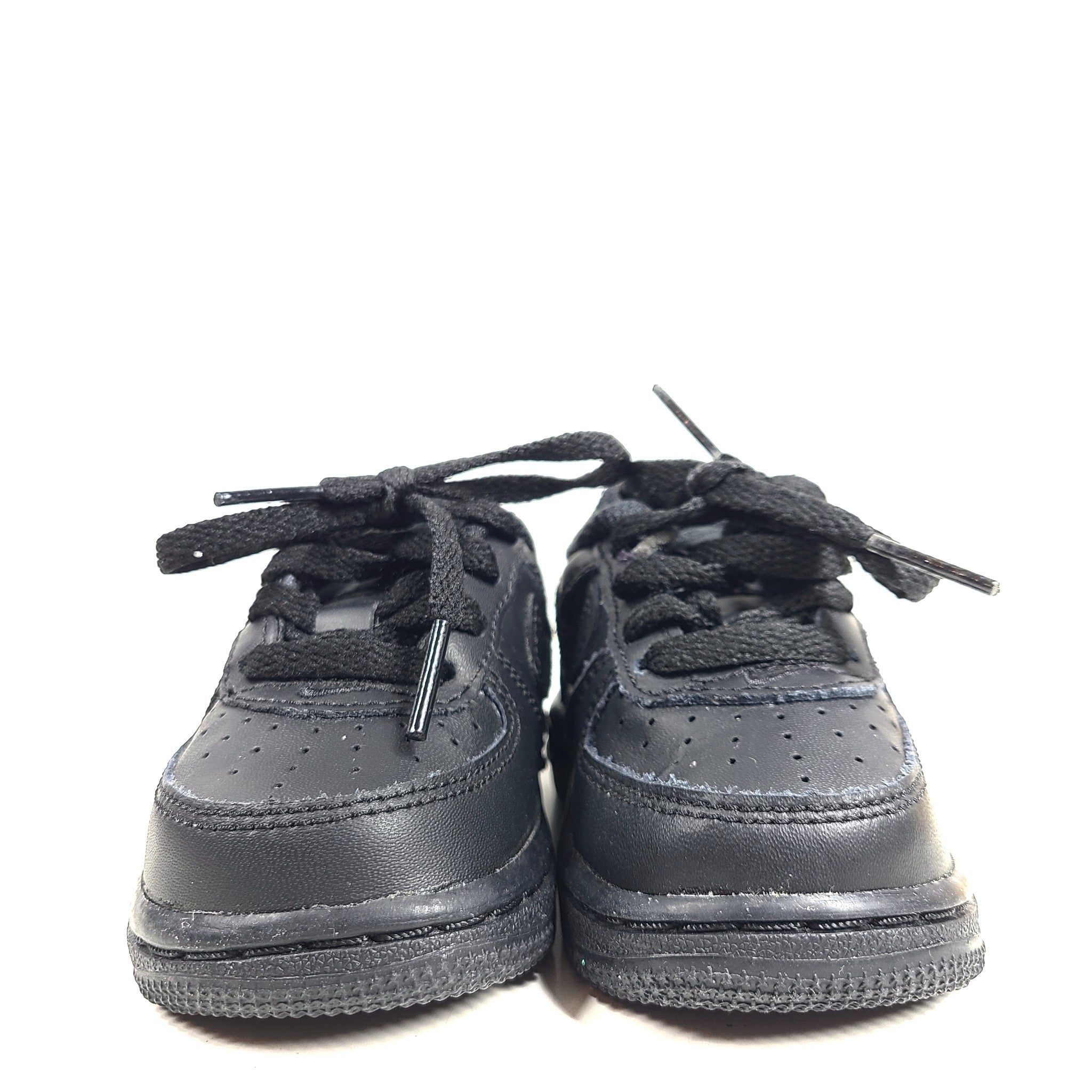 Nike Kids' Toddler Air Force 1 '06 Sneakers 314194-009 Leather Triple Black 4C