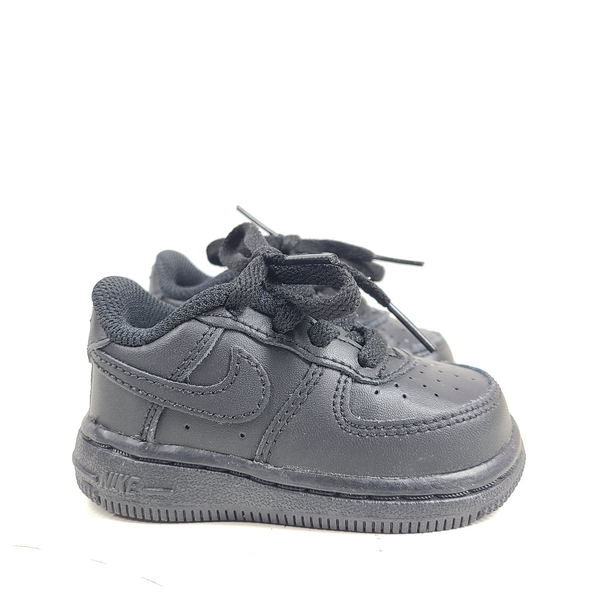 Nike Kids' Toddler Air Force 1 '06 Sneakers 314194-009 Leather Triple Black 4C