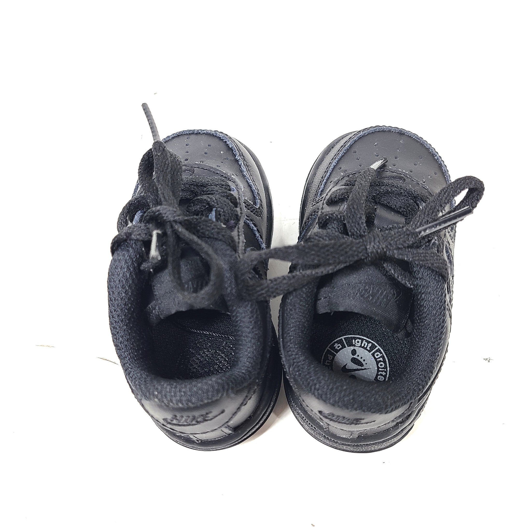 Nike Kids' Toddler Air Force 1 '06 Sneakers 314194-009 Leather Triple Black 4C