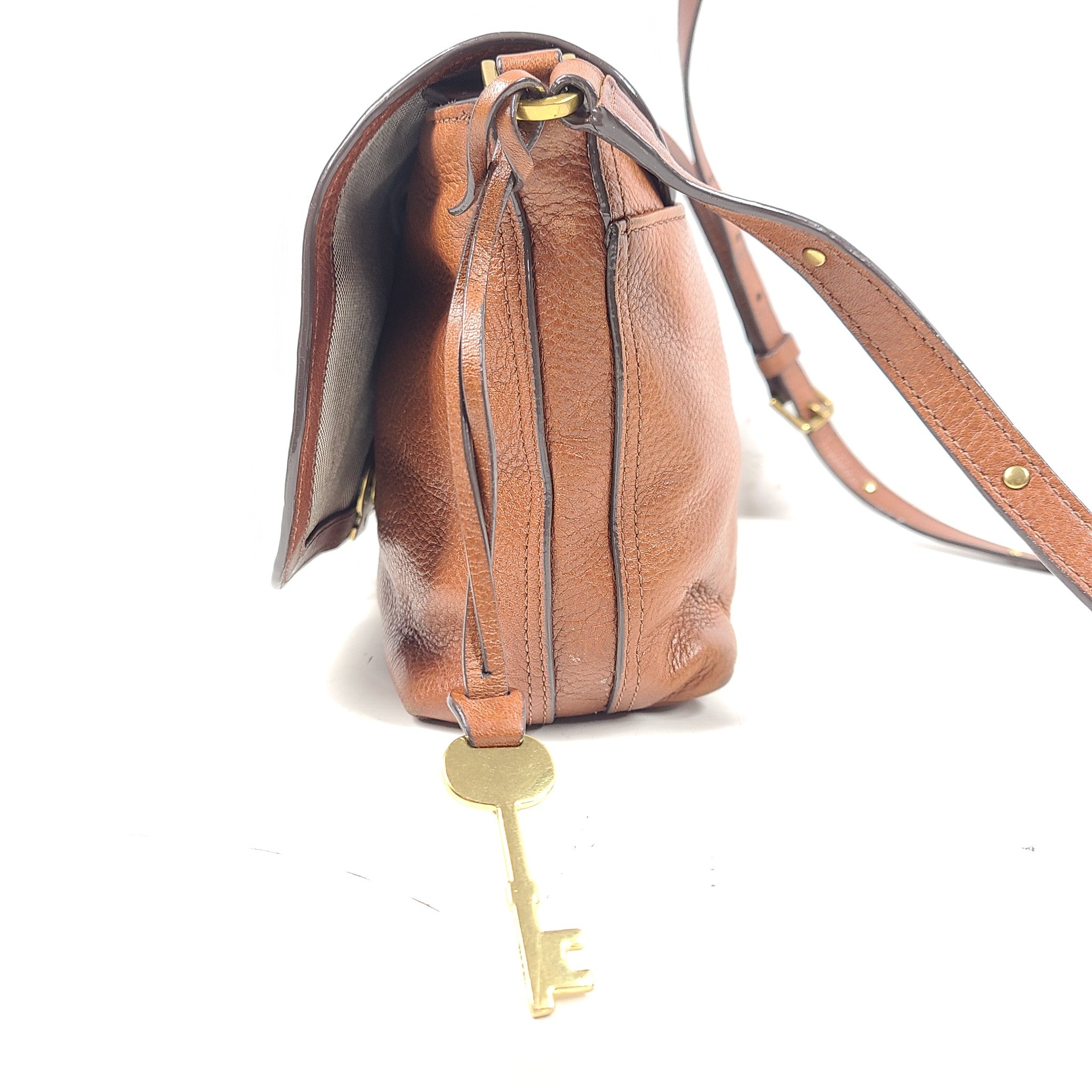 Fossil Maya Crossbody Flap Bag Real Leather Purse ZB7839914 Brown Multi