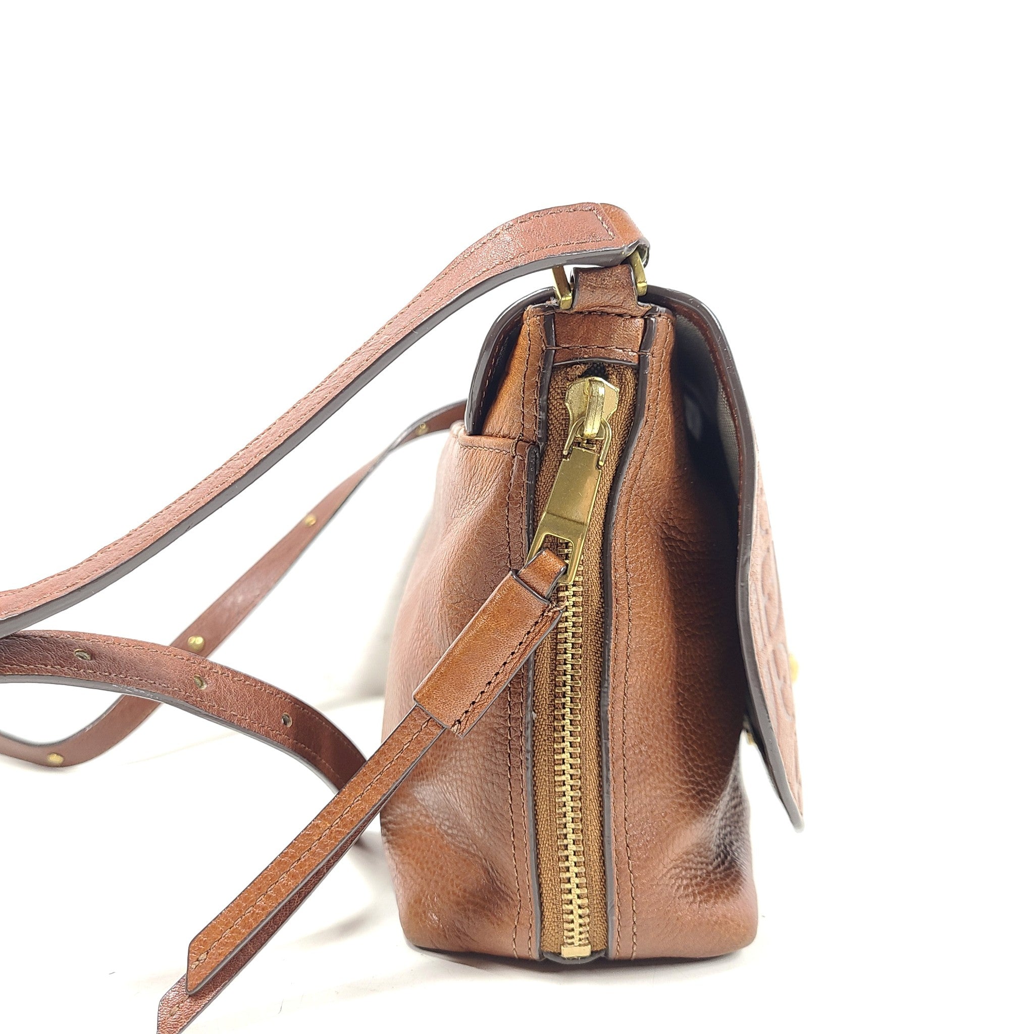 Fossil Maya Crossbody Flap Bag Real Leather Purse ZB7839914 Brown Multi