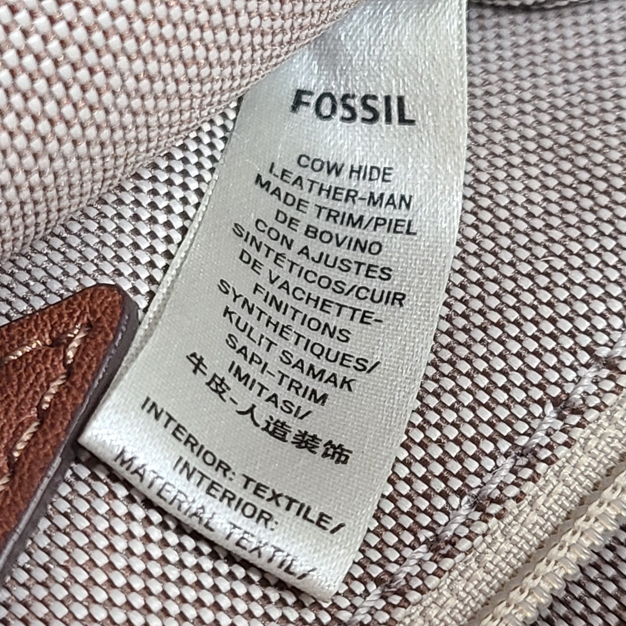 Fossil Maya Crossbody Flap Bag Real Leather Purse ZB7839914 Brown Multi