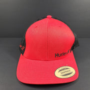 Hurley Adult Men's Staple Trucker Hat Mesh Snapback Adjustable Cap Red One Size