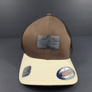Columbia Adult Rugged Outdoor Flexfit Hat Snapback Mesh Ball Cap Brown Sz S-M