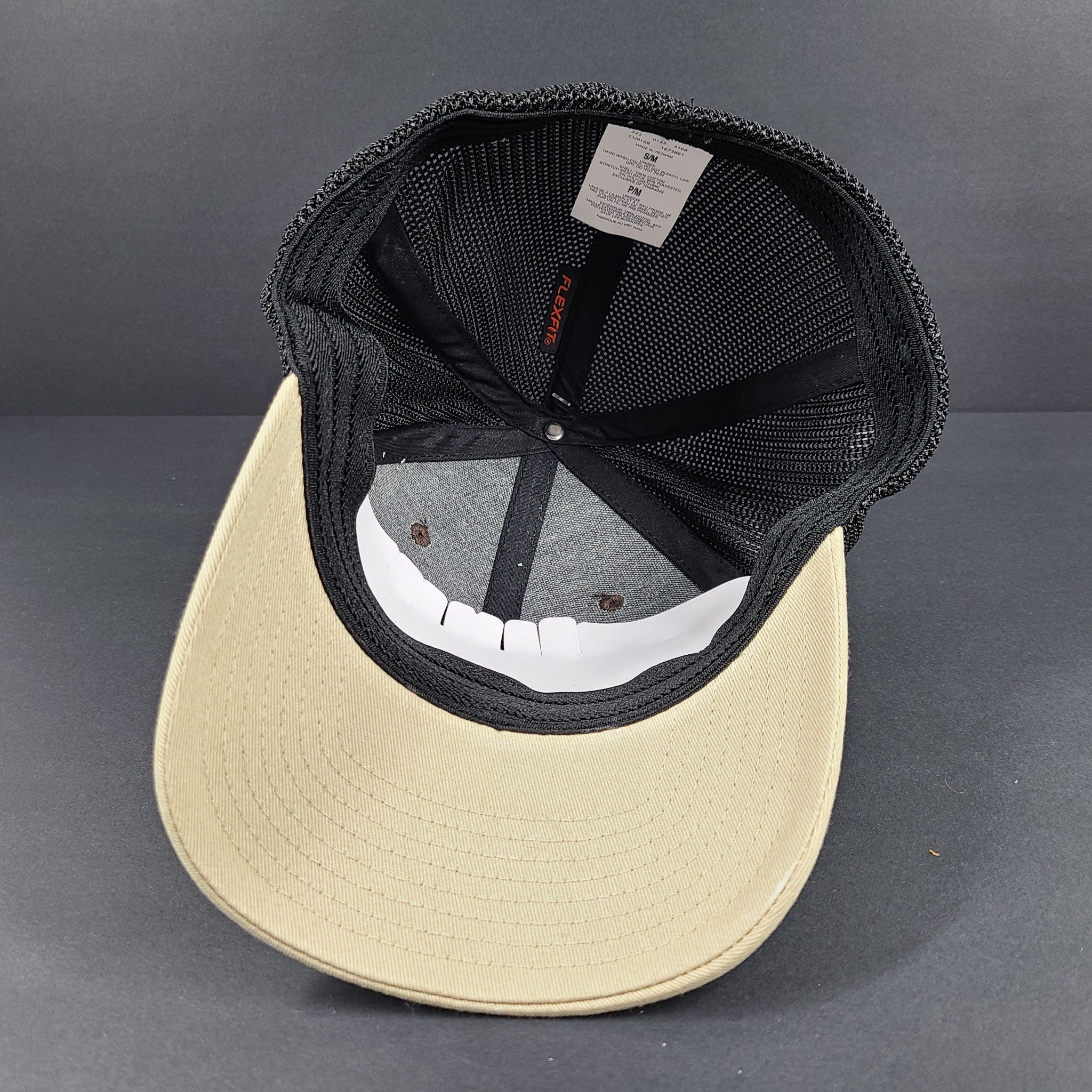 Columbia Adult Rugged Outdoor Flexfit Hat Snapback Mesh Ball Cap Brown Sz S-M