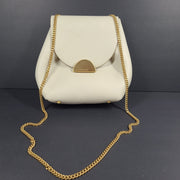 Polene Numero Un Mini Crossbody Bag Bucket Satchel Leather Chalk White