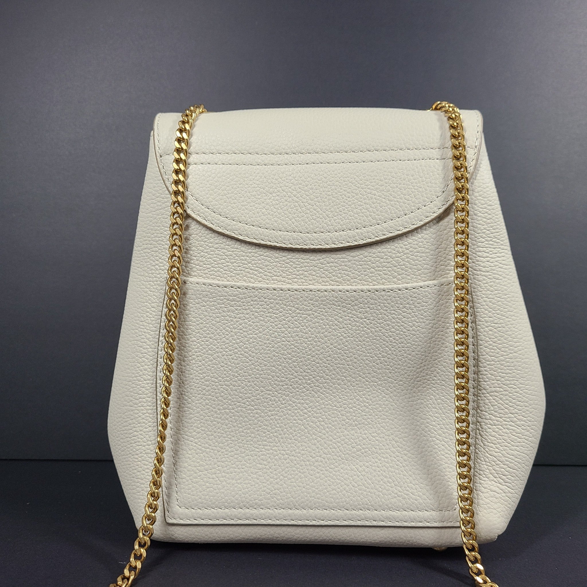 Polene Numero Un Mini Crossbody Bag Bucket Satchel Leather Chalk White