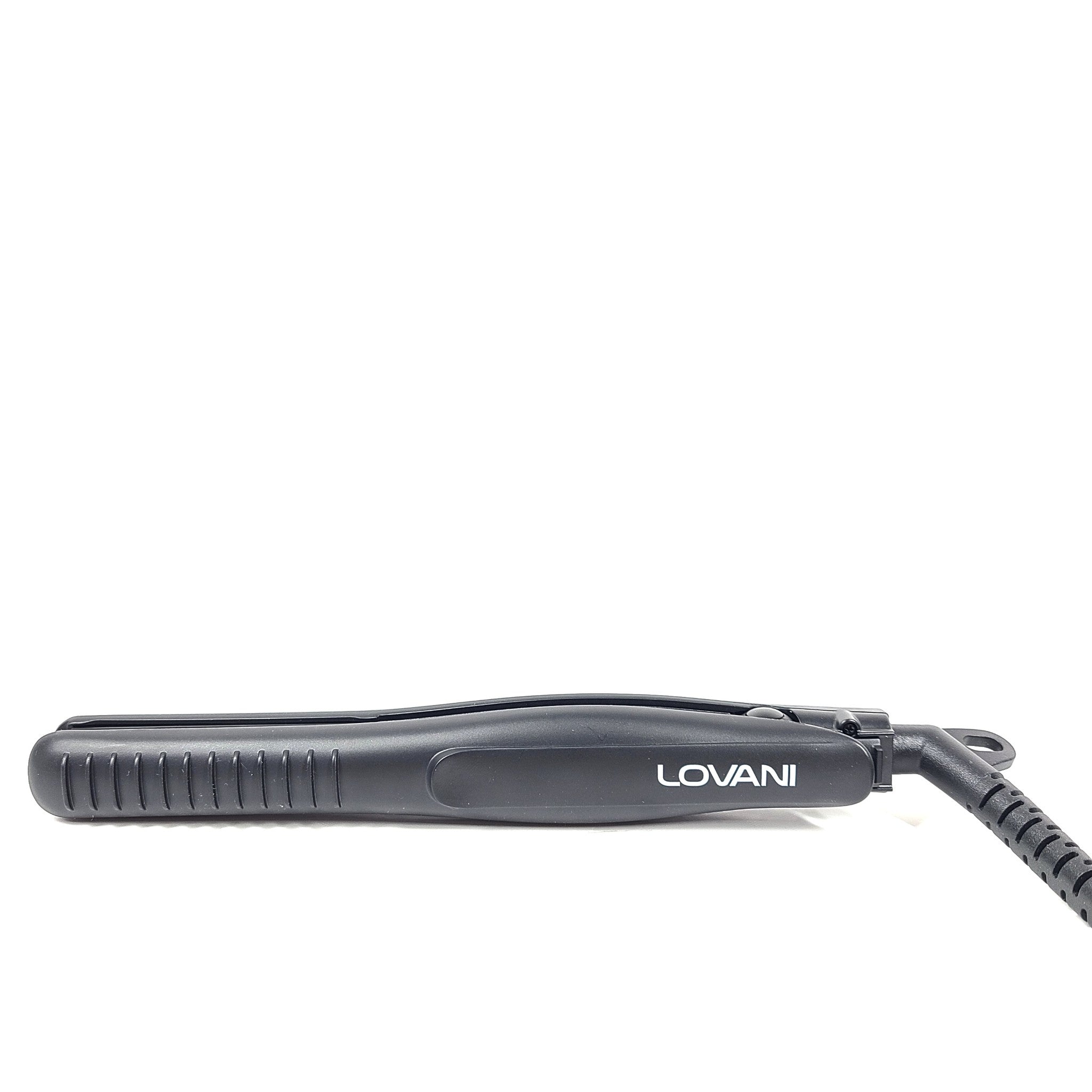 Lovani Mini Flat Iron Hair Straightener Titanium 0.5 in Portable Travel Sz Black