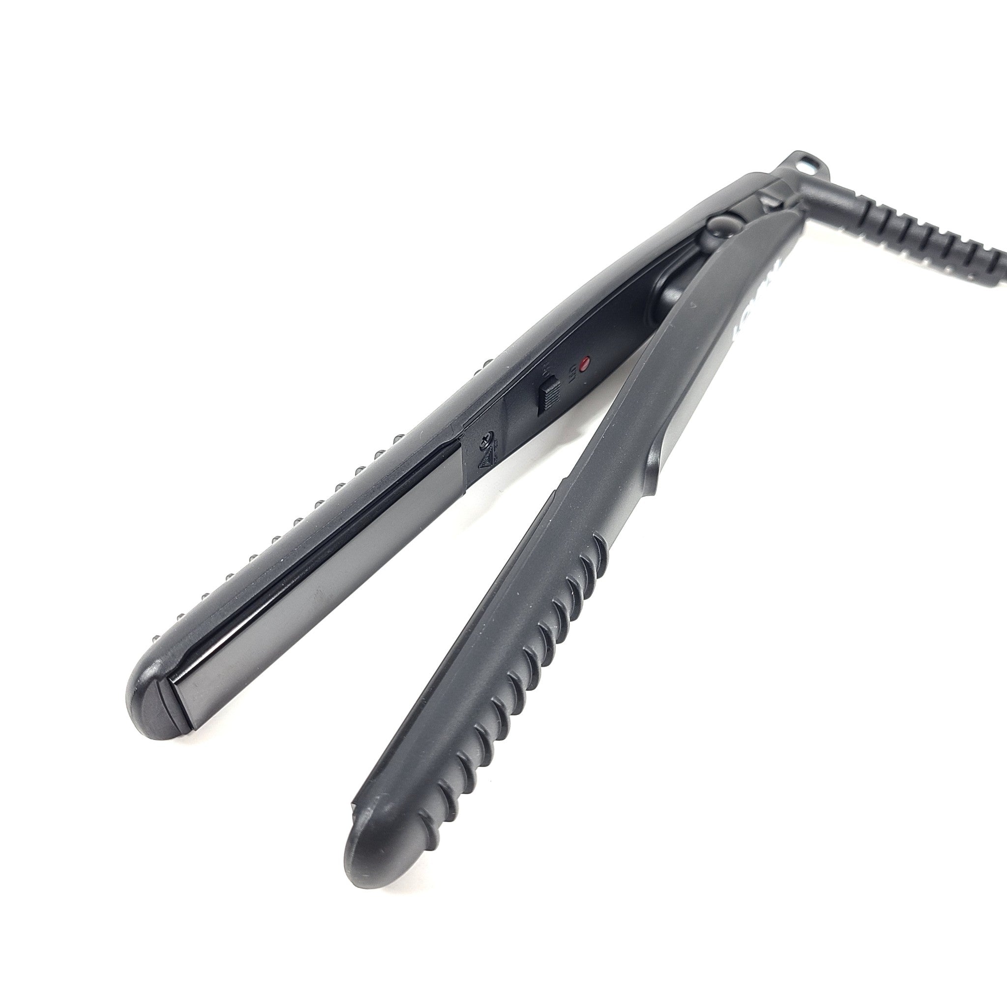 Lovani Mini Flat Iron Hair Straightener Titanium 0.5 in Portable Travel Sz Black