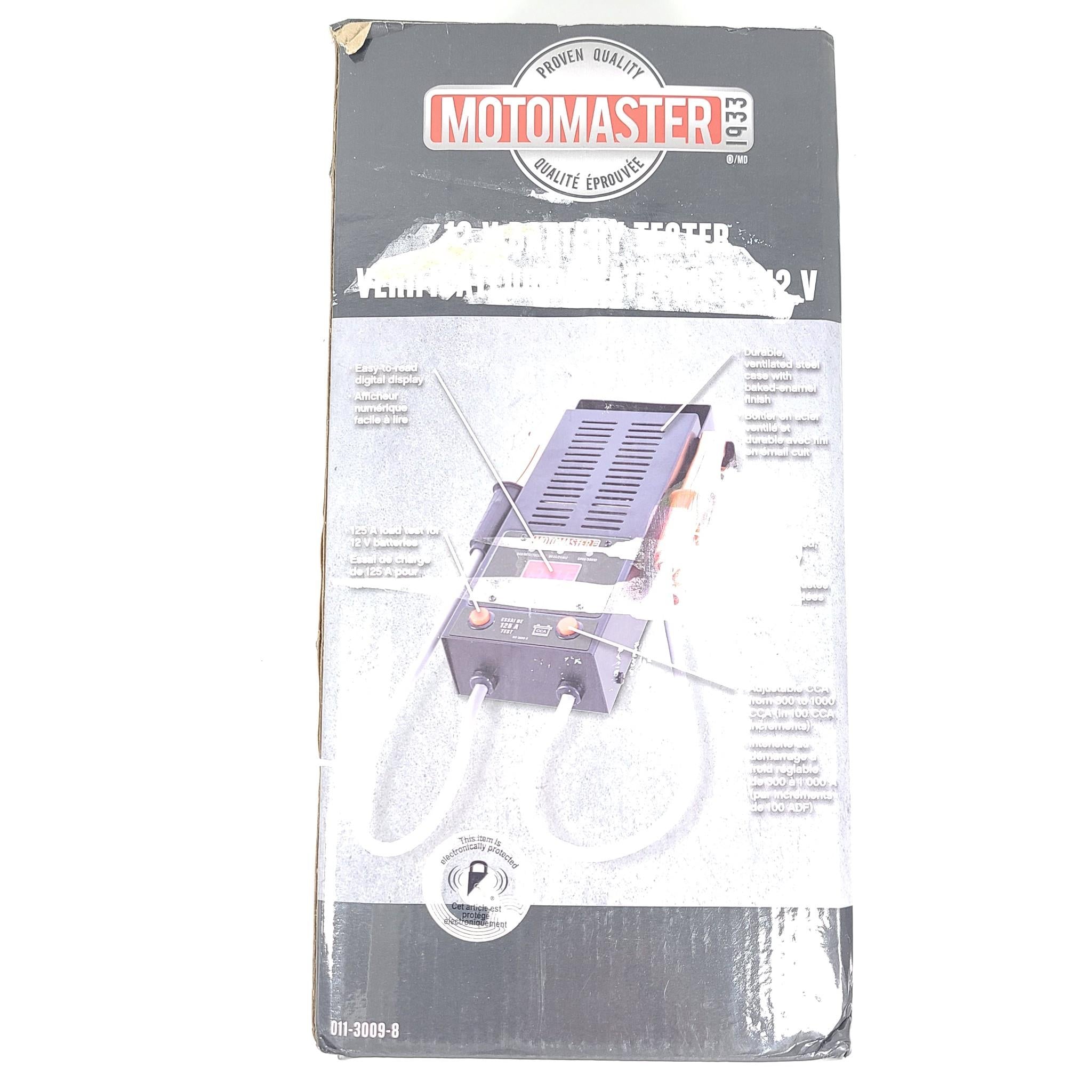 MotoMaster Battery Tester Voltmeter, 125-Amp Load, 12V 011-3009-8 NEW