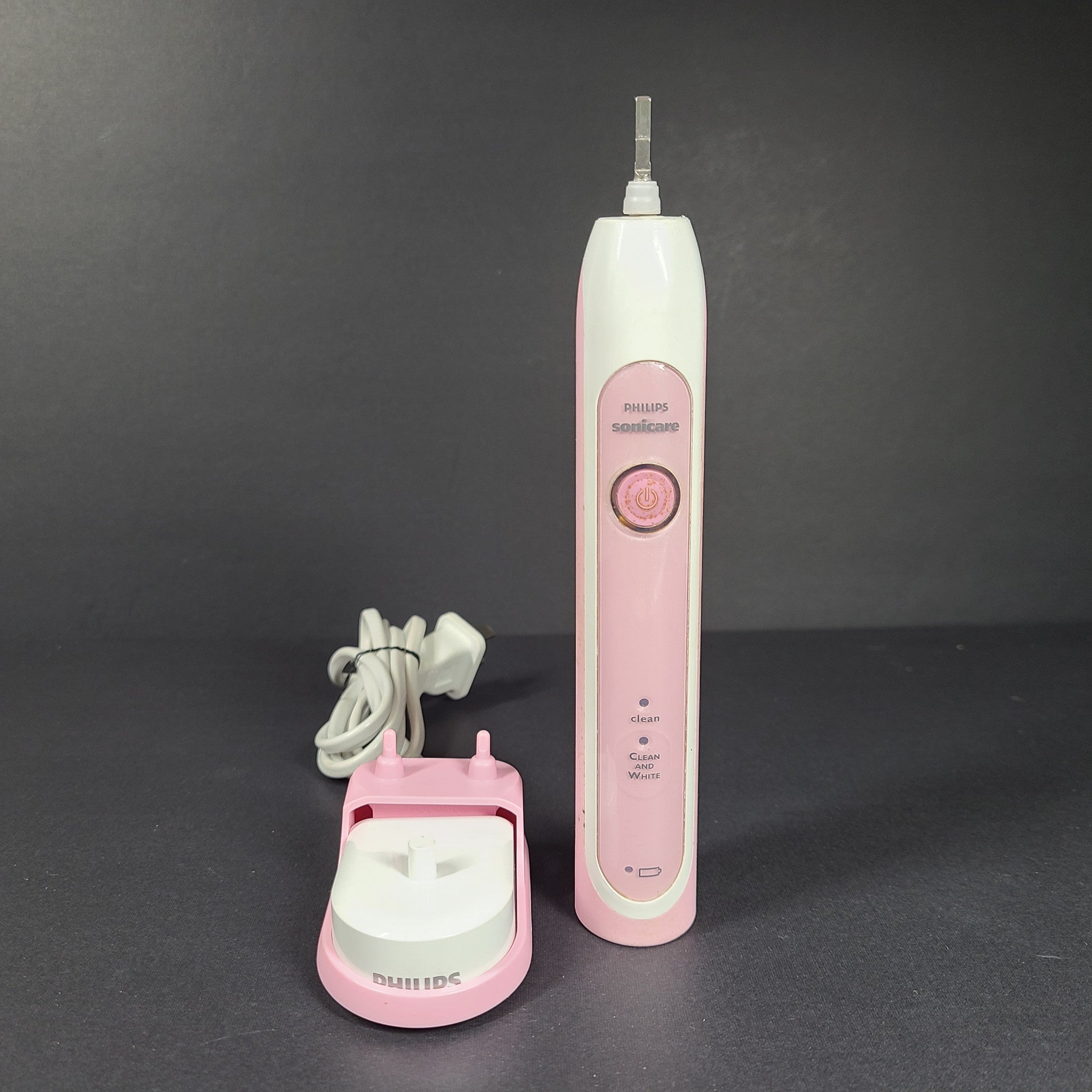 Philips Sonicare HX6760 Electric Toothbrush Handle + Charger HX6100 Pink READ!