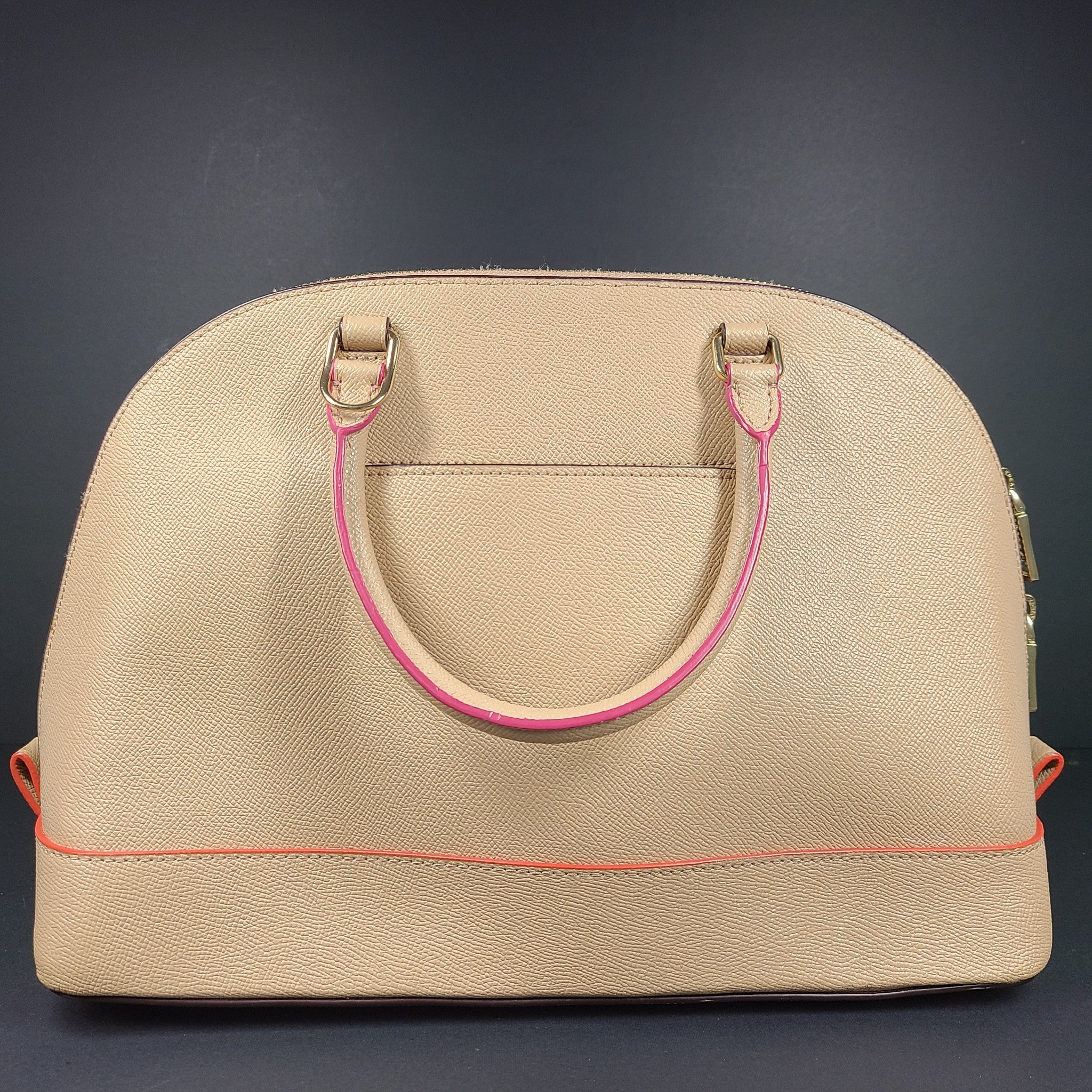 Coach Sierra Satchel Crossgrain Leather Multi Edgepaint Bag F13000 Beige