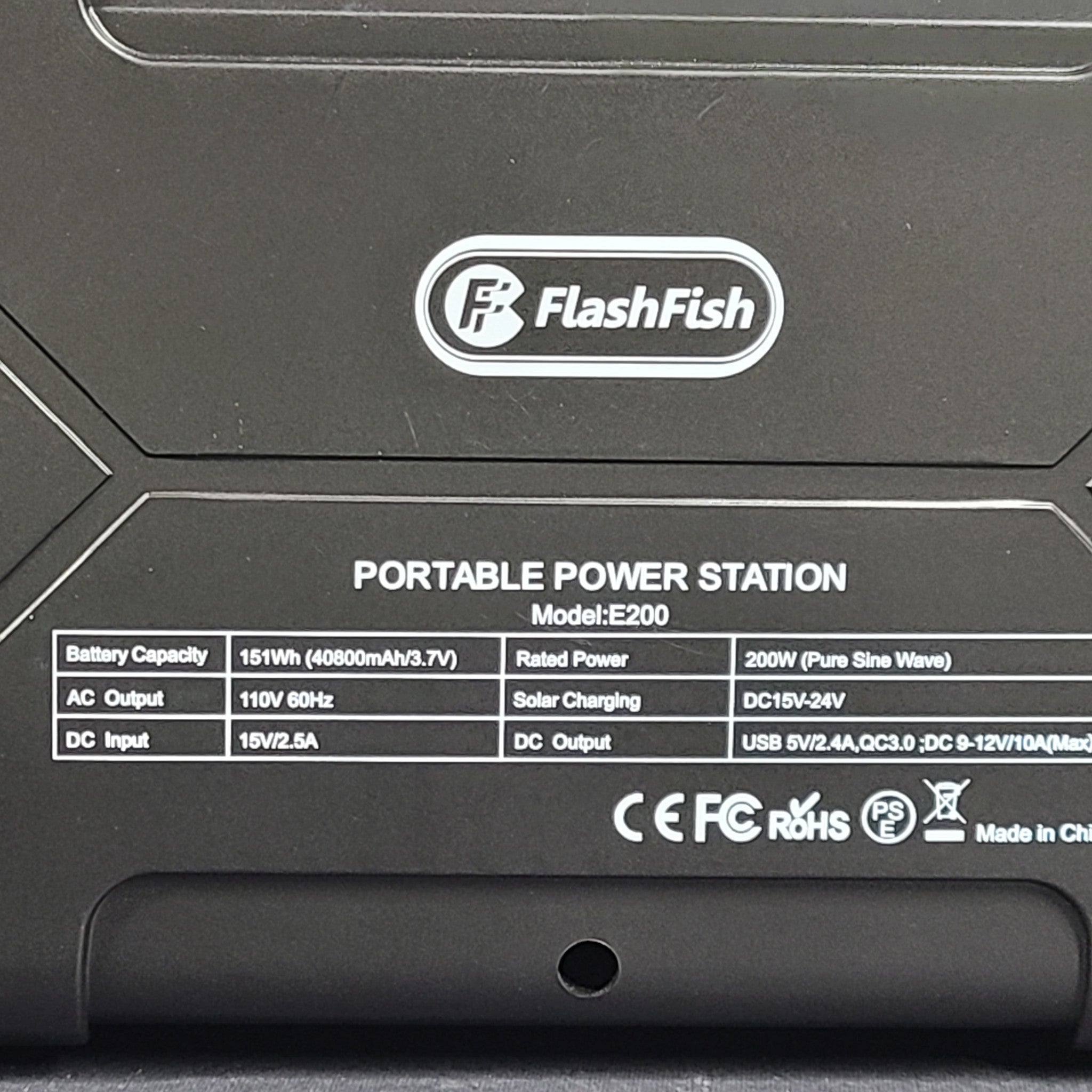 FlashFish E200 Portable Power Station | 200W 151Wh/40800mAh AC and DC