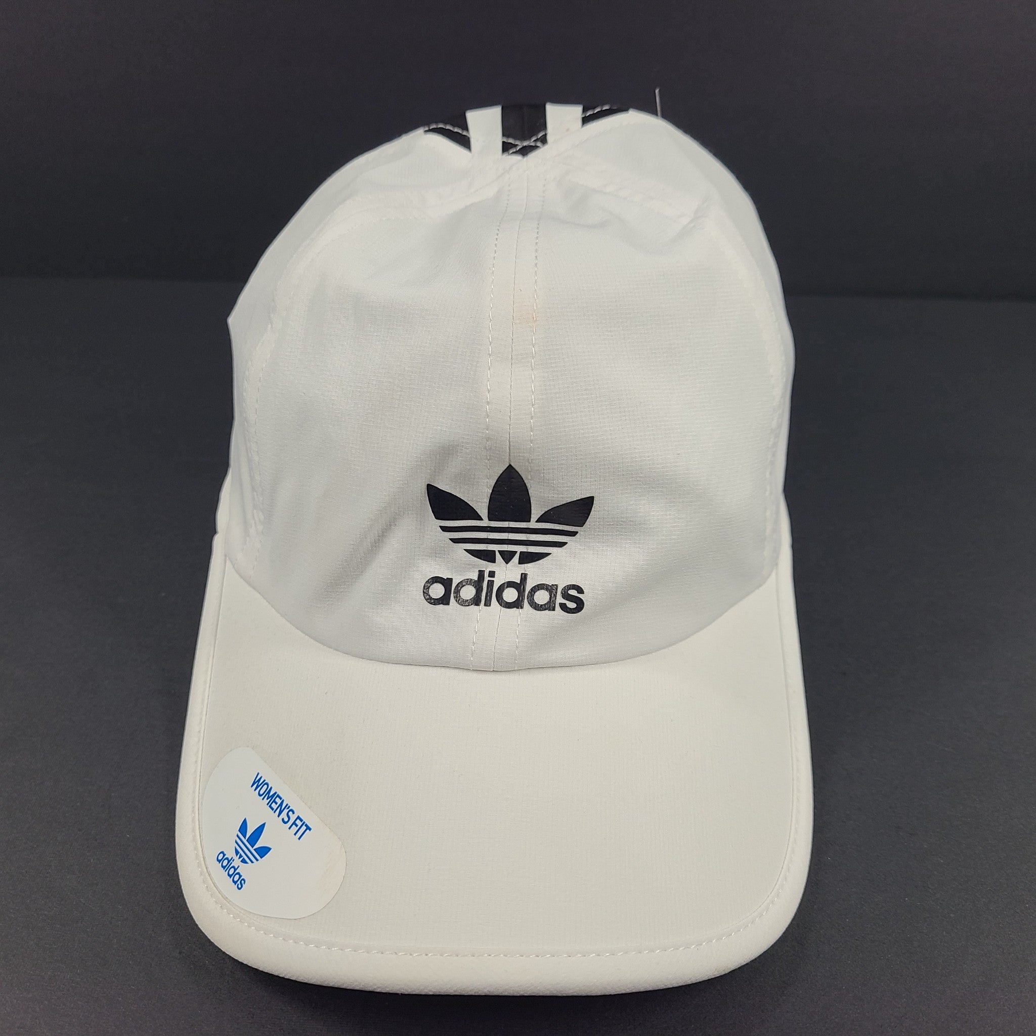 Adidas Women's Trainer II Baseball Cap Hat Stretch CI7720 White Adjustable