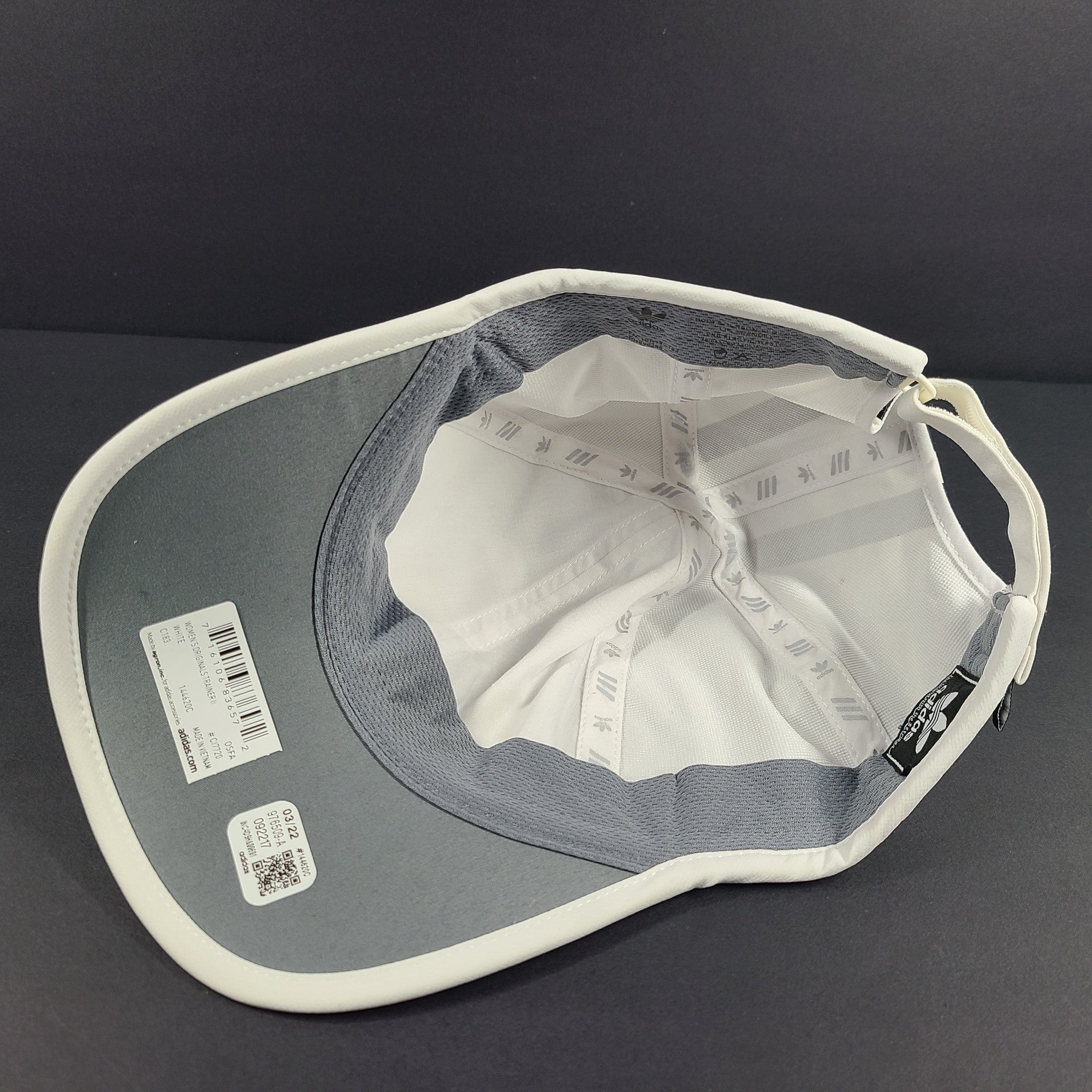 Adidas Women's Trainer II Baseball Cap Hat Stretch CI7720 White Adjustable