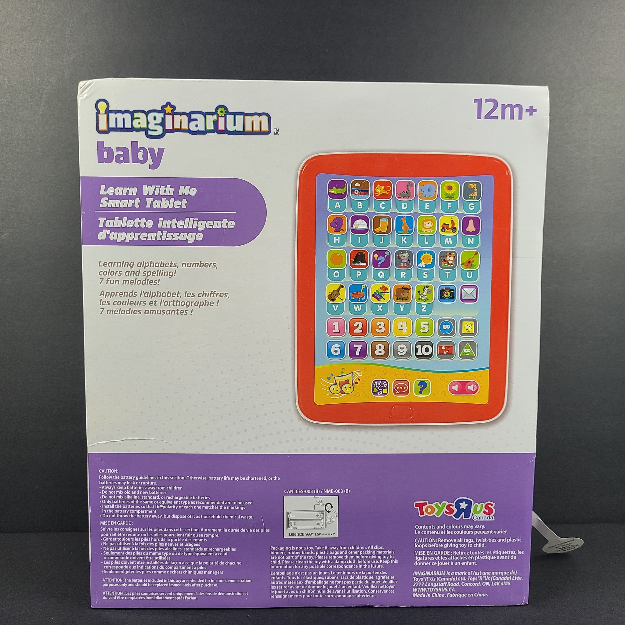 Imaginarium Smart Tablet Pretend Computer Educational Laptop Alphabet Toy 12M+