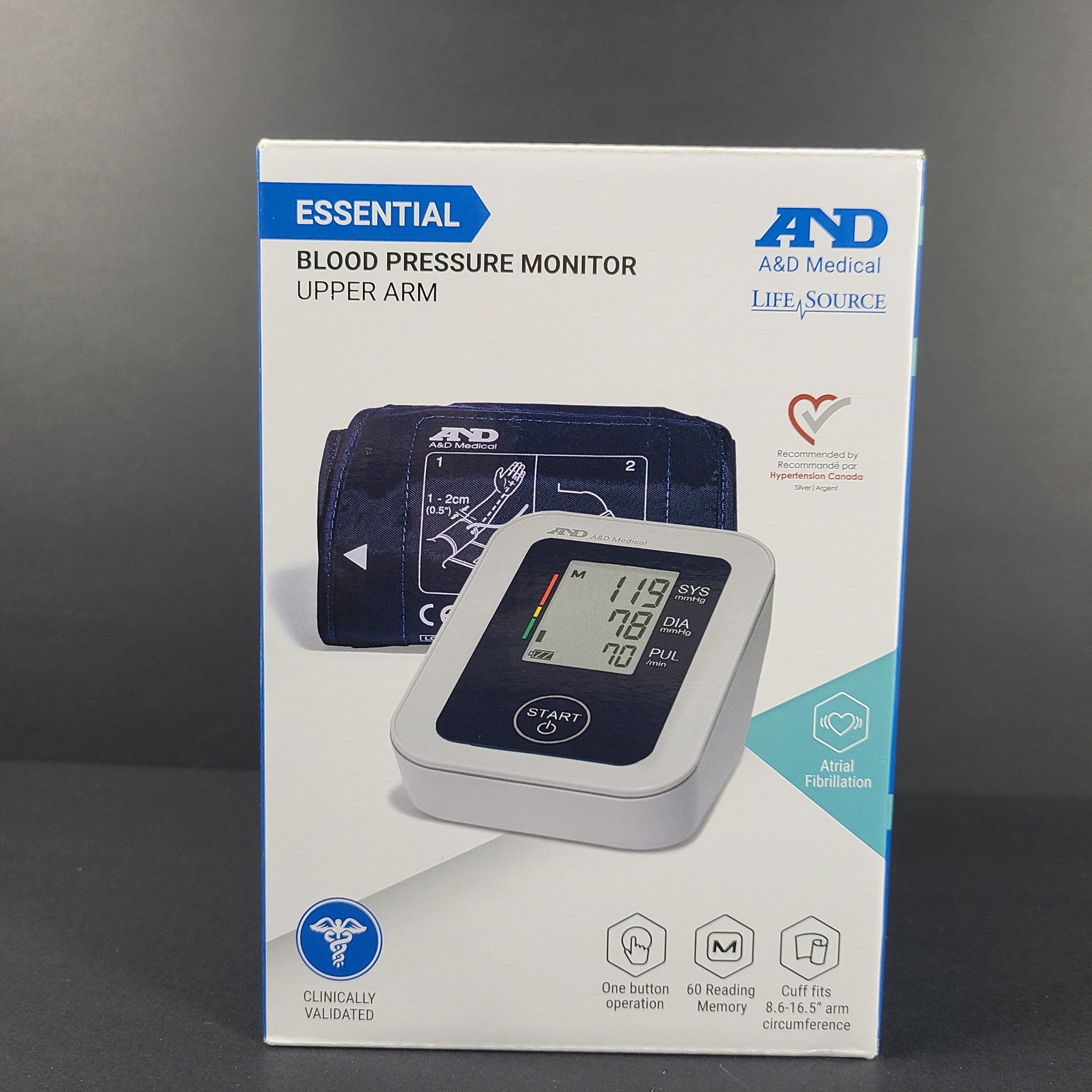 A&D Medical Essential Blood Pressure Monitor UA-651 Electronic Upper Arm NEW