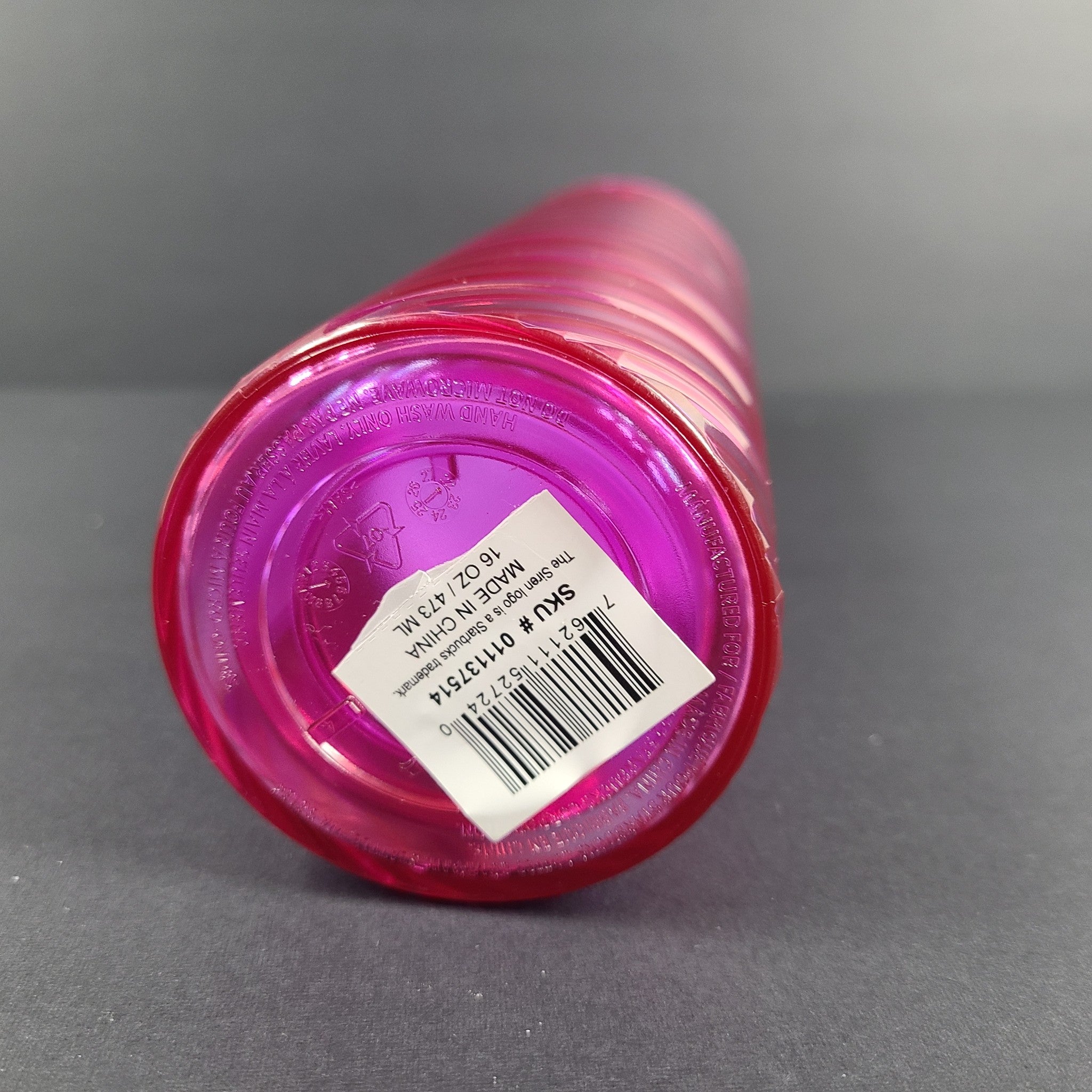 Starbucks 2022 Christmas Holiday Sangria Pink Spiral Textured Tumbler 16oz Cup