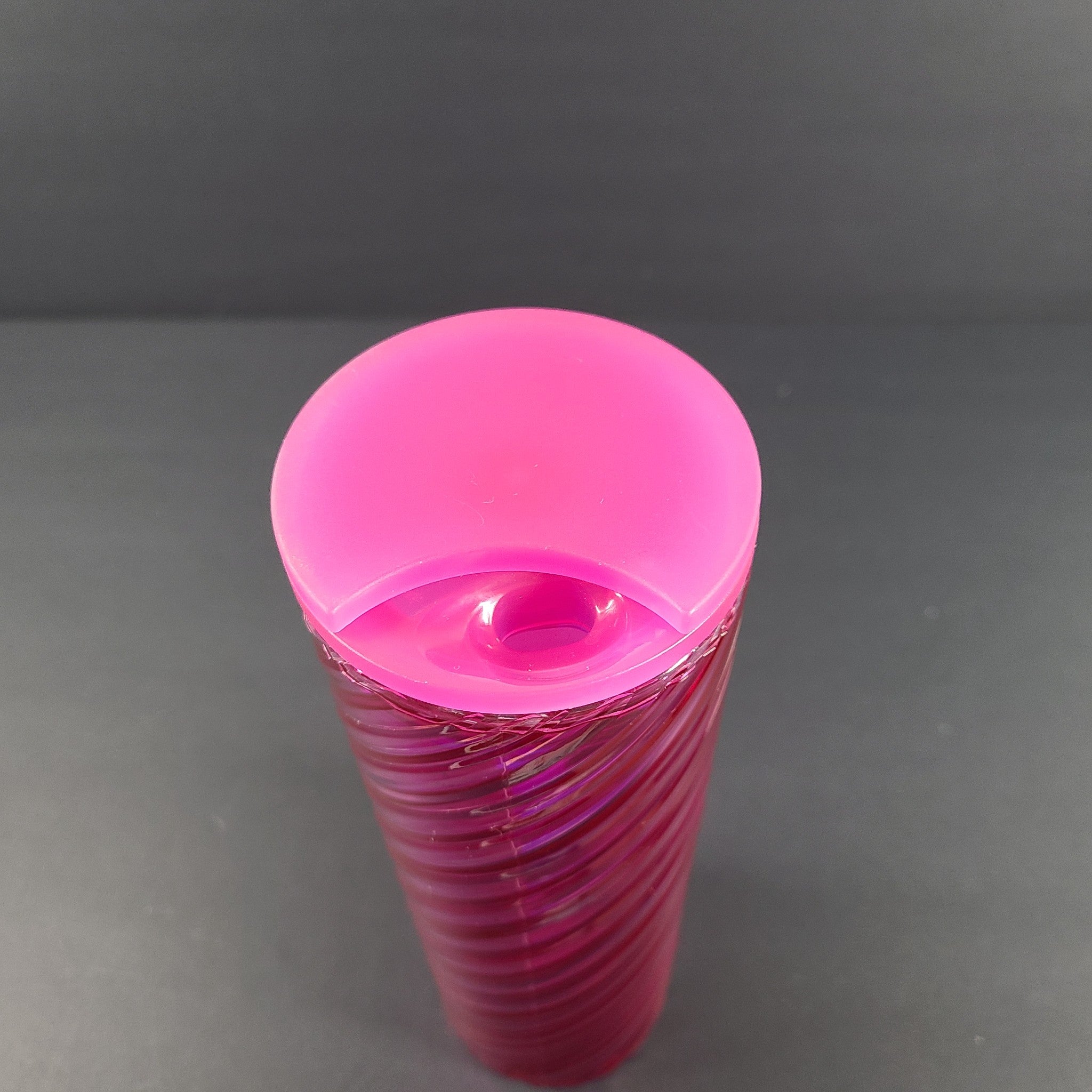 Starbucks 2022 Christmas Holiday Sangria Pink Spiral Textured Tumbler 16oz Cup