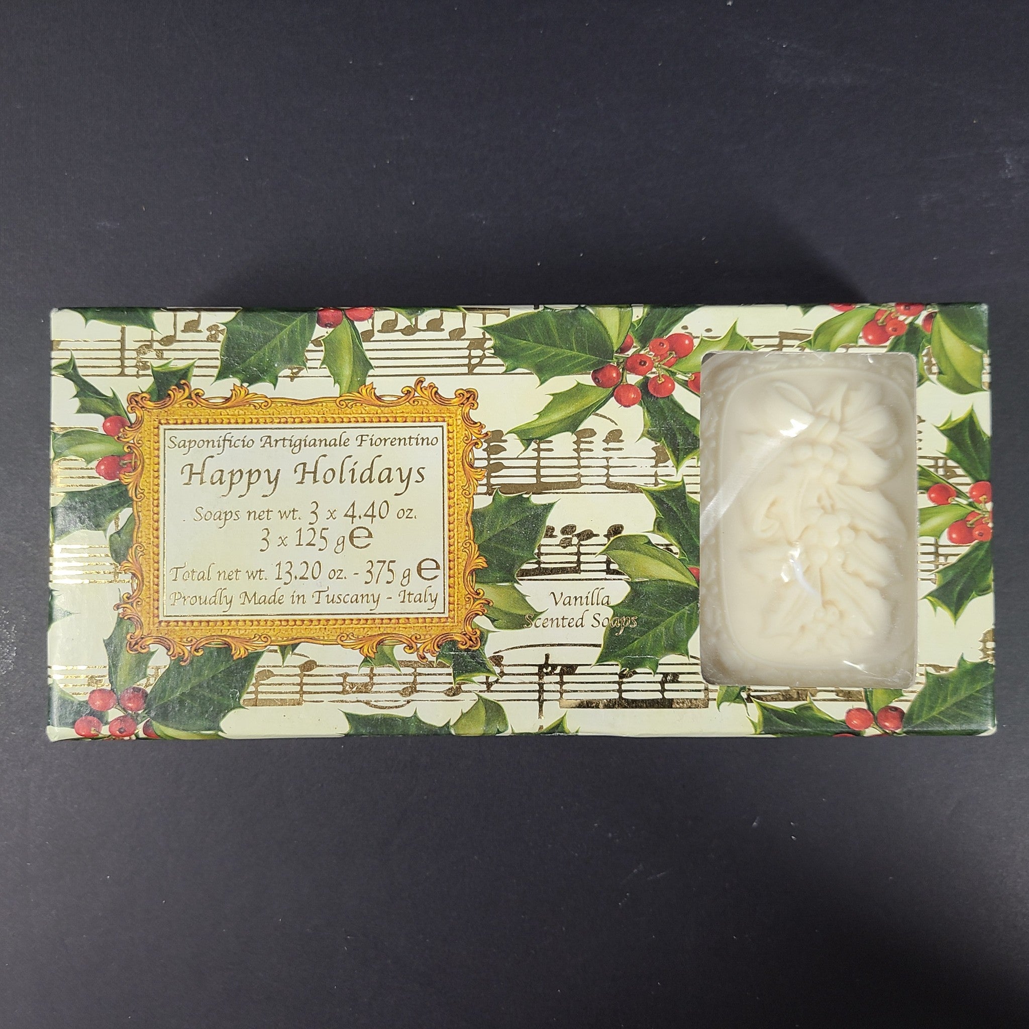 Gift Set 3 x Handmade Soap Vanilla Scent Made in Tuscany Italy