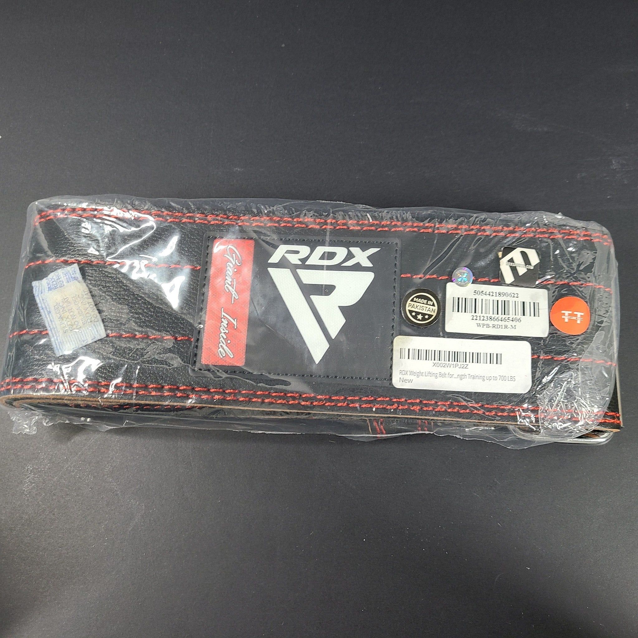 RDX Weight Lifting Belt 4" Leather Weightlifting Belt Thick Support Black Sz M