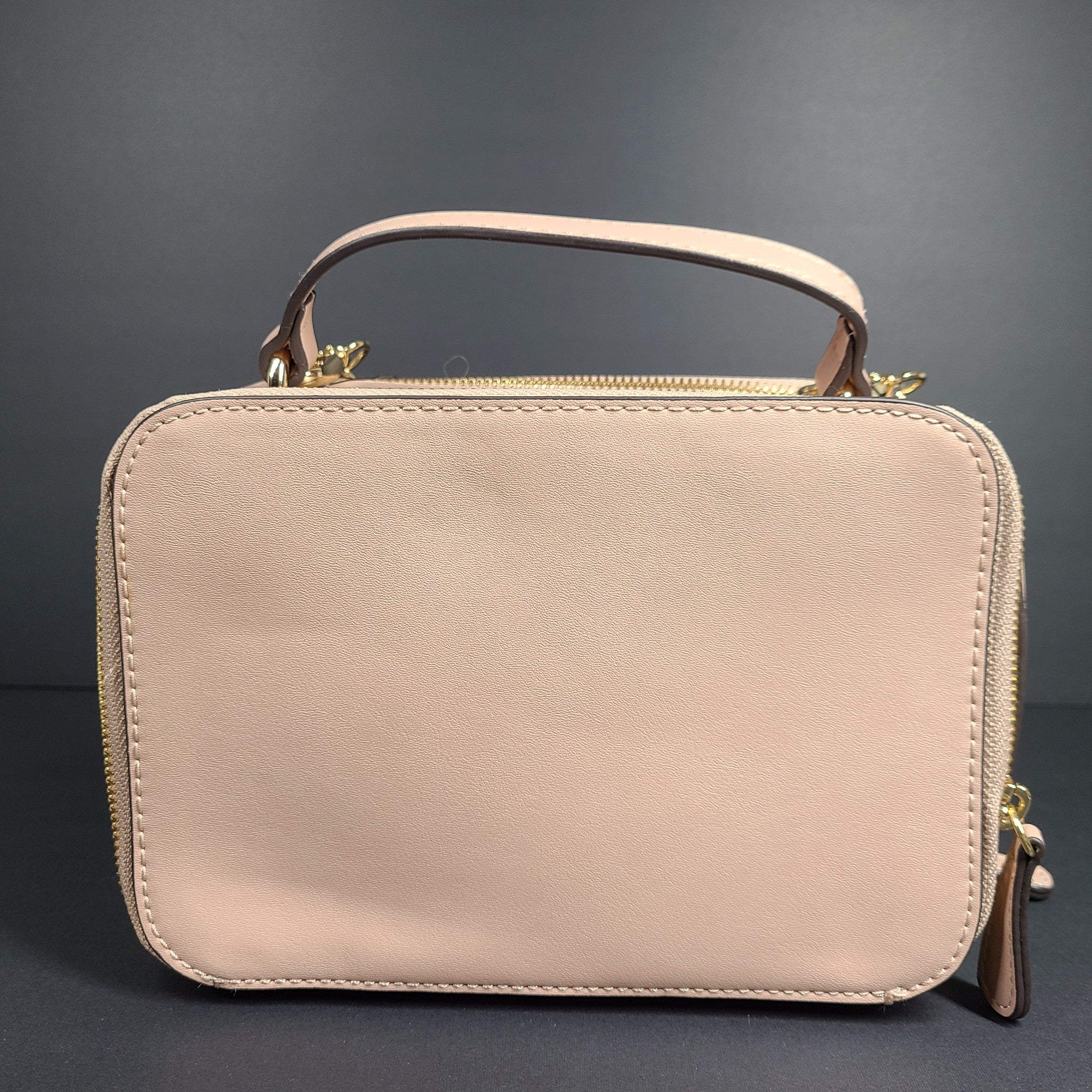 GUESS Mirabelli Quilted Mini Crossbody Strap Bag Double Top-Zip Soft Pink