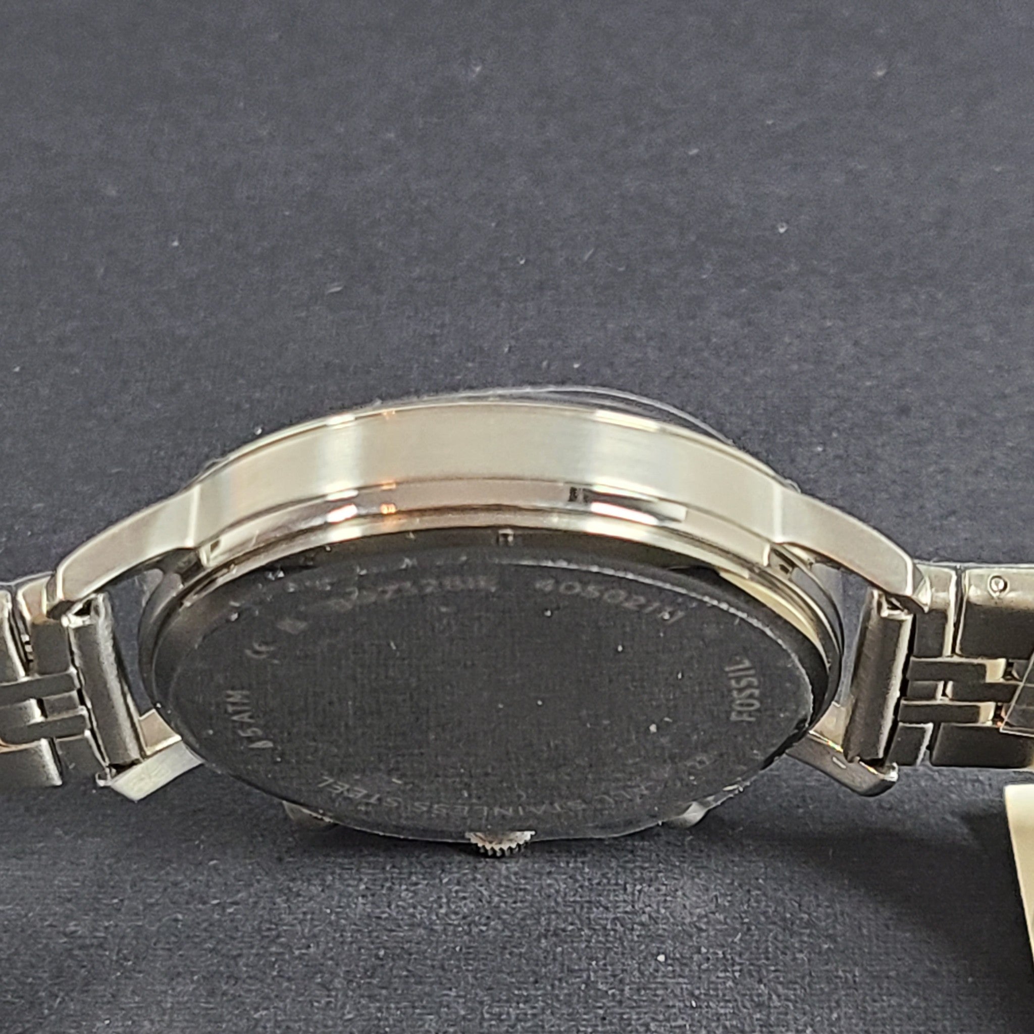 Fossil Men's Luther Chronograph Stainless Steel Watch BQ2328IE Silver Gift Box