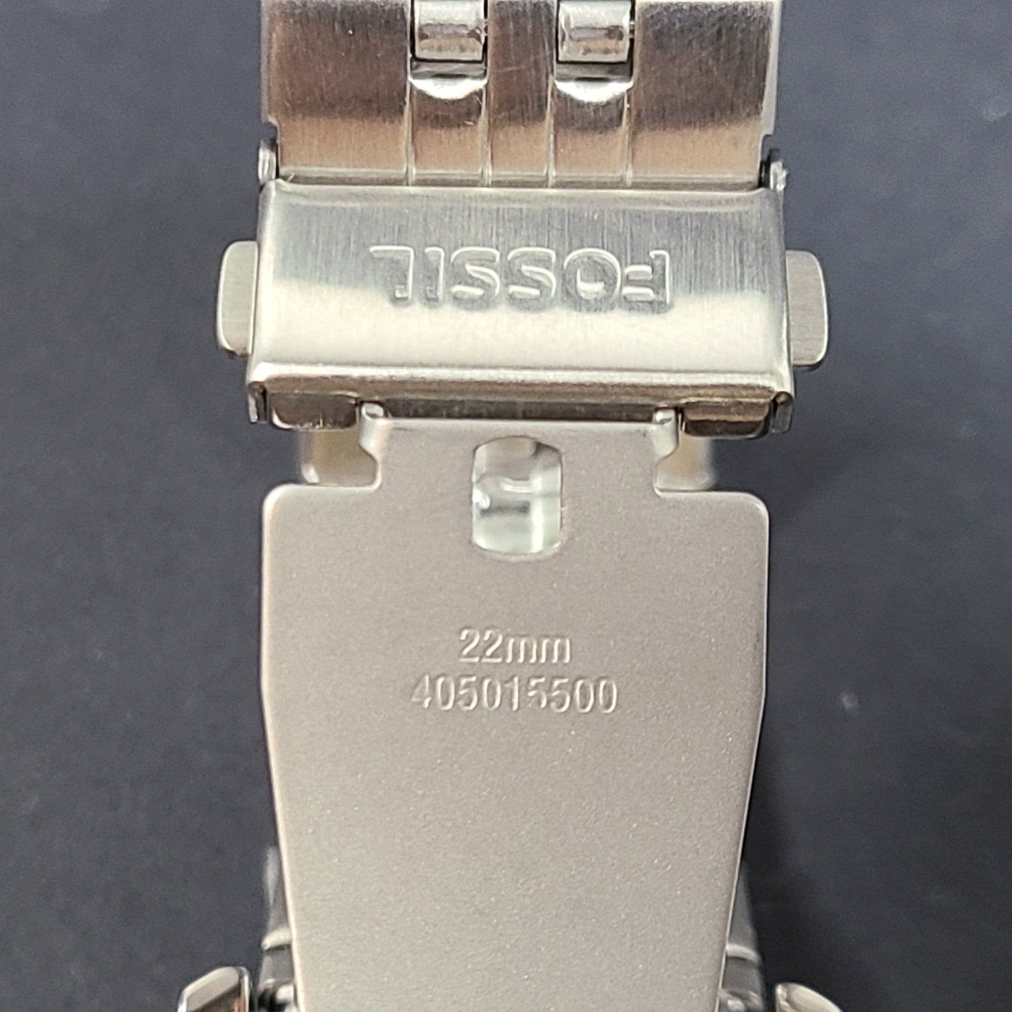 Fossil Men's Luther Chronograph Stainless Steel Watch BQ2328IE Silver Gift Box