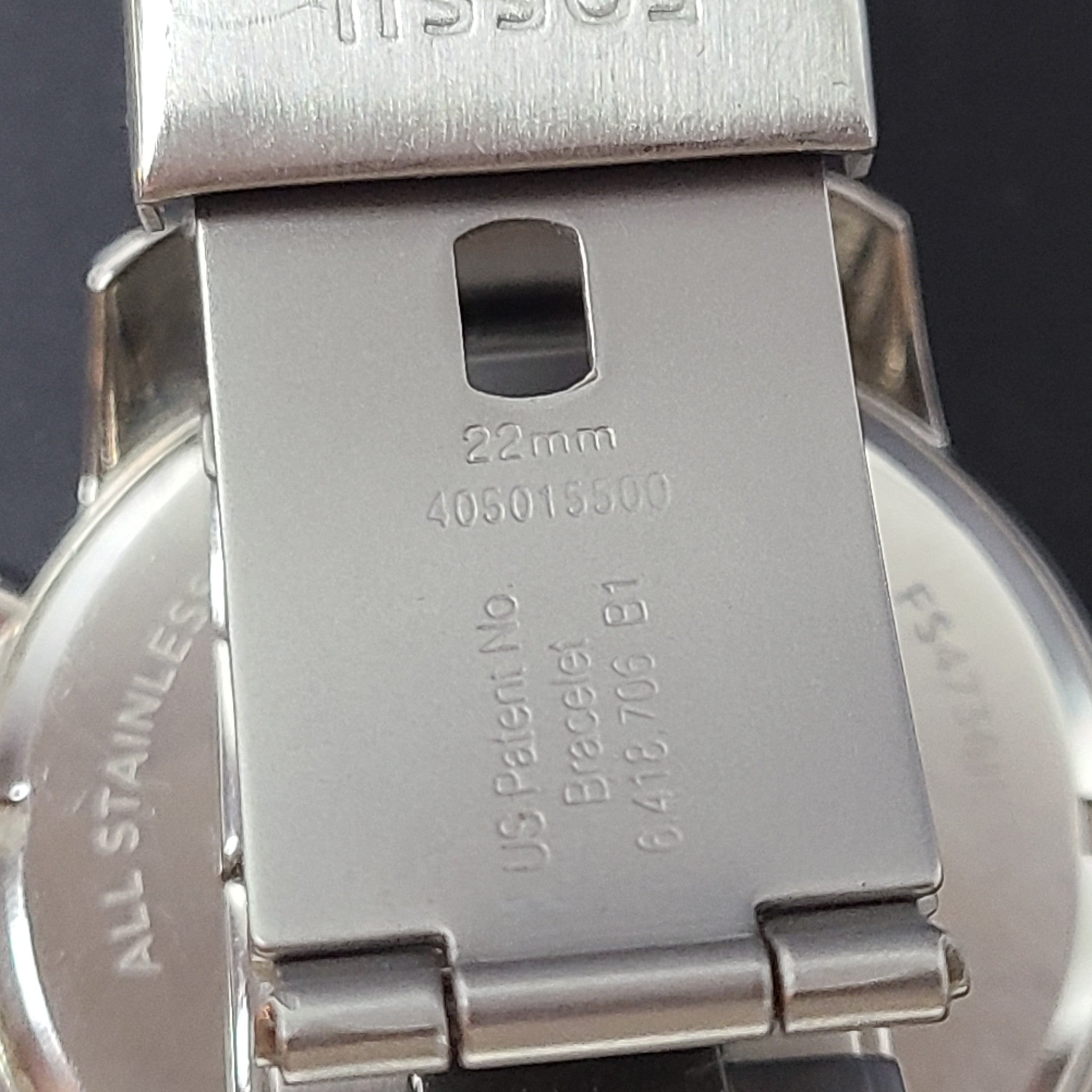 Fossil Men's Quartz Chronograph Silver Stainless Steel BQ1279 Watch Black