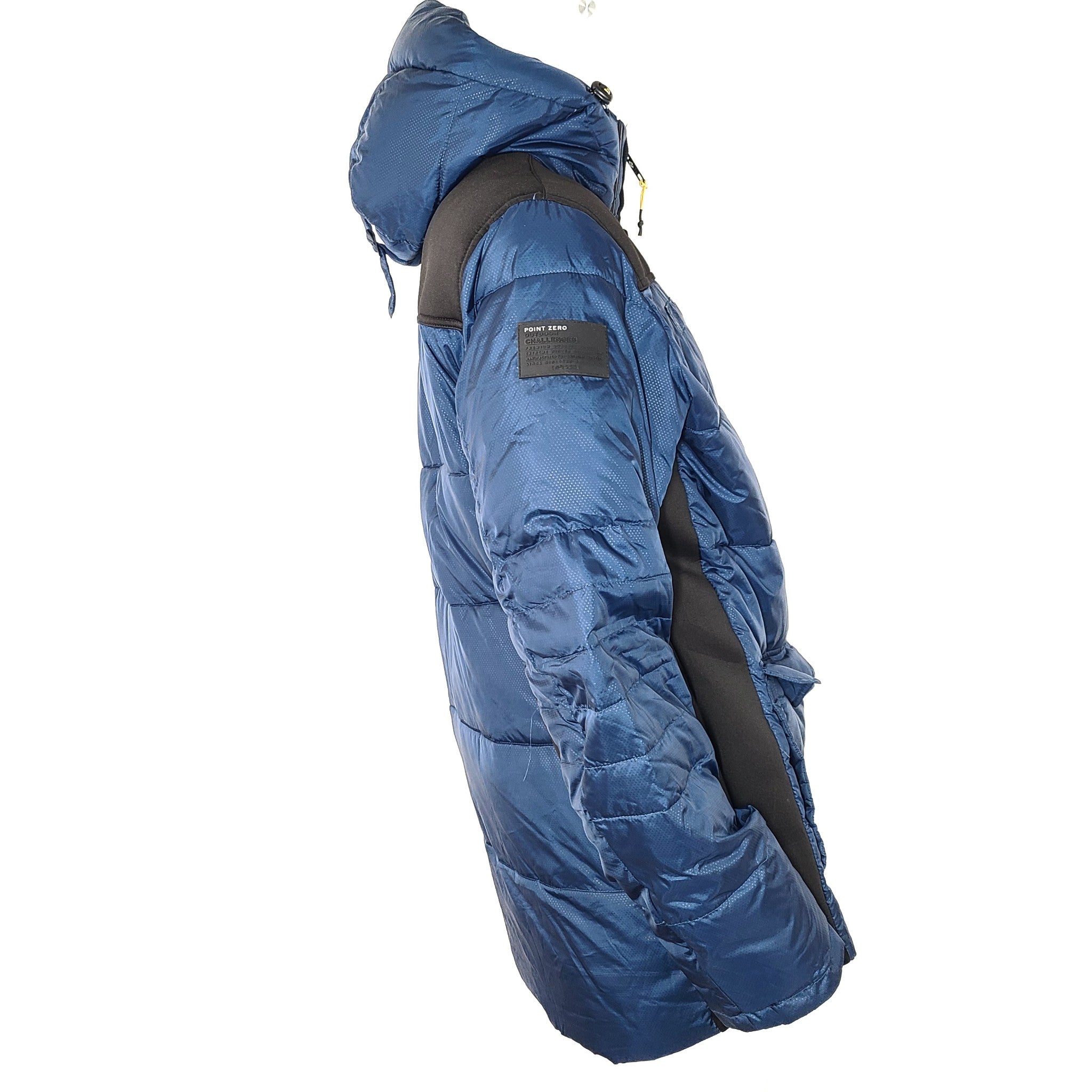 Point Zero Men's Carlyle Parka Puffer Jacket Bodywarmer Water-Repellent Blue XL