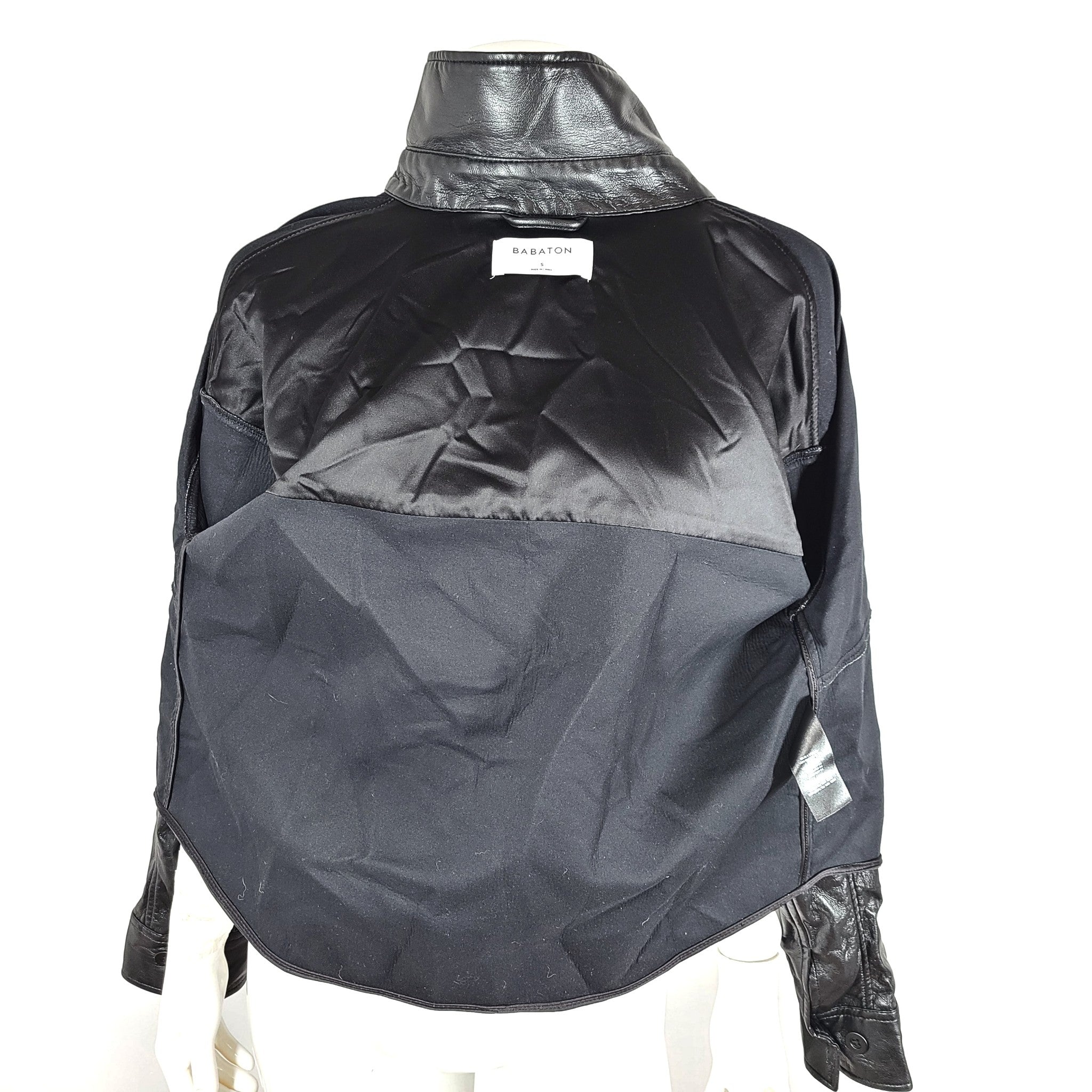 Aritzia Babaton Pelli Hip Shirt Jacket Relaxed Vegan Leather Shacket Black Sz S