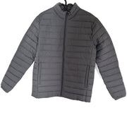 Jack & Jones Men's Regular Fit High Stand-Up Collar Puffer Jacket Gray Sz S