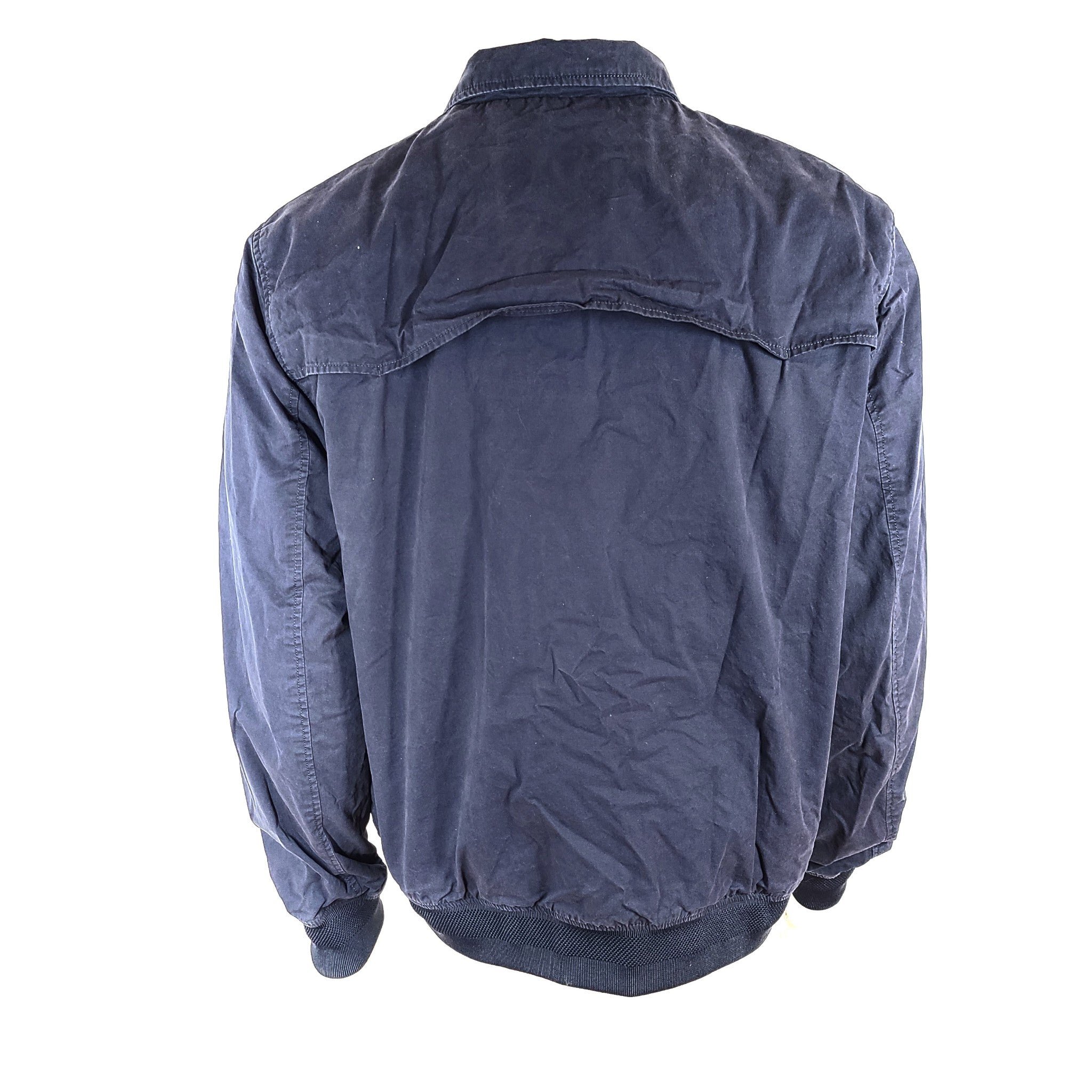 Emidio Tucci Men's Full Zip Jacket Lined Cotton Navy Blue Sz S