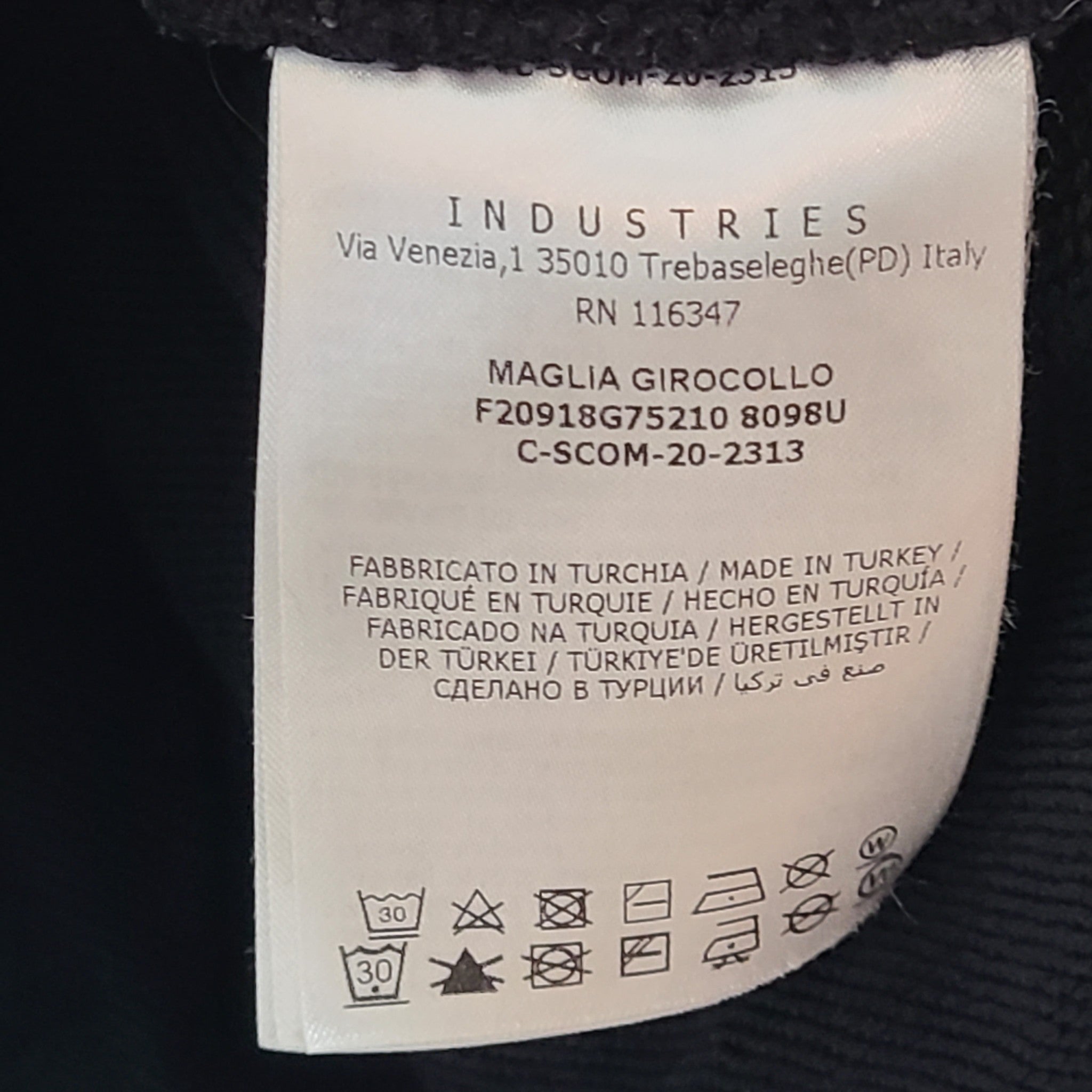Moncler Men's Maglia Girocollo Cotton Sweatshirt As Much As You Can Black Size M