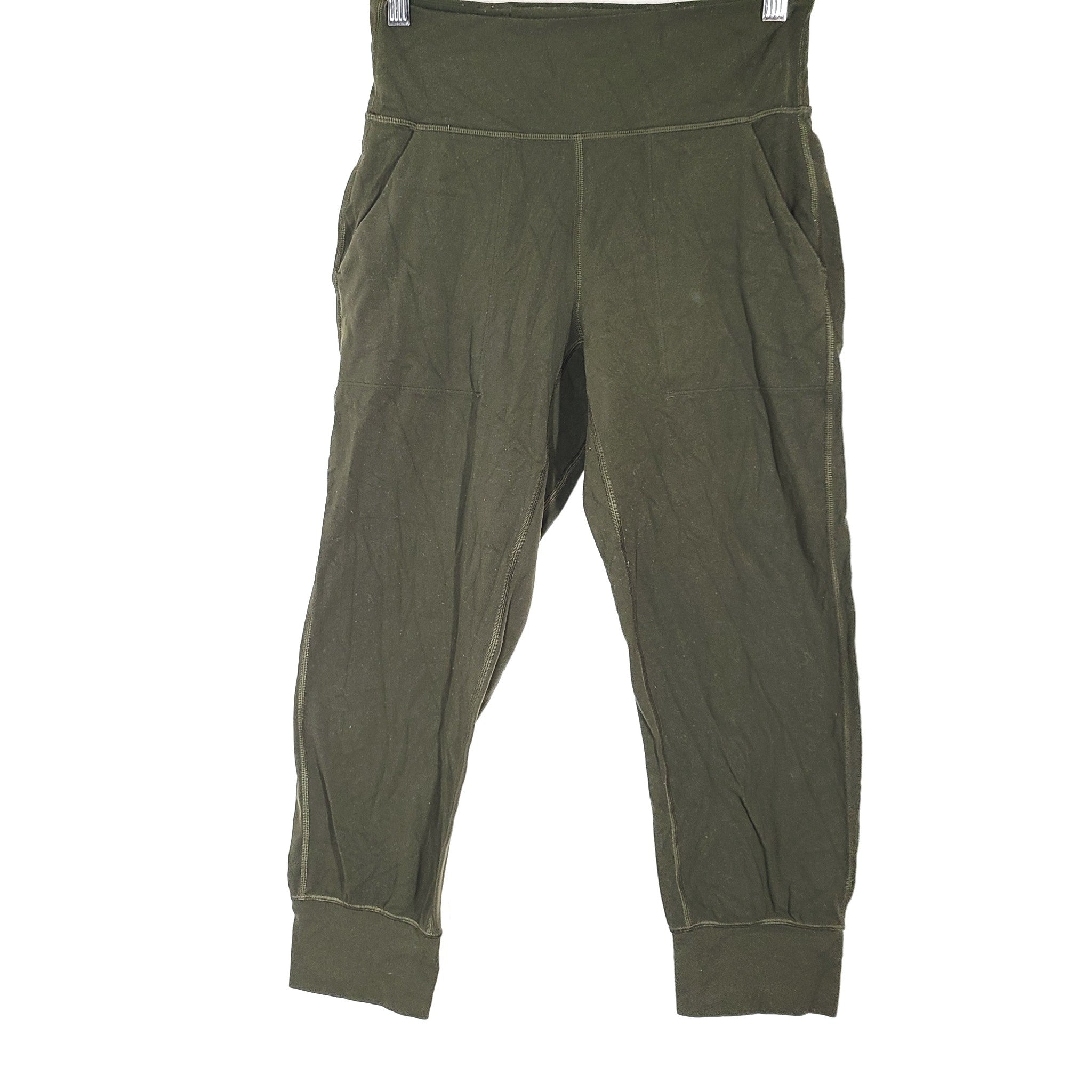 Lululemon Women's Align Jogger Crop 23" Athletic Pants Stretch Dark Olive Sz 6