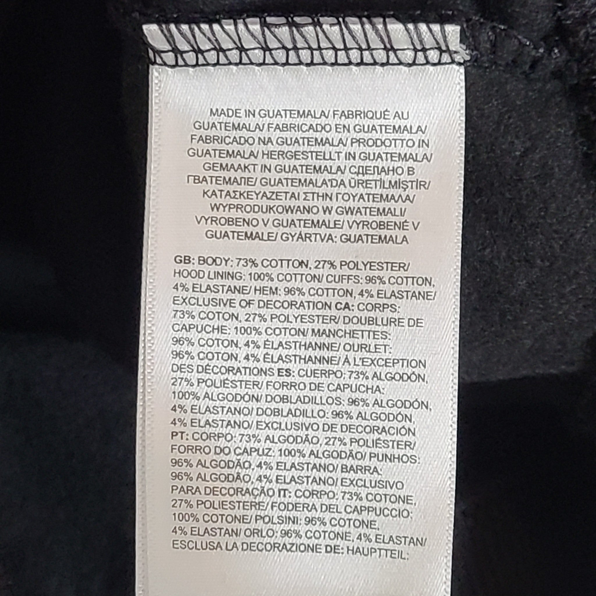 The North Face Men's Throwback Pullover Logo Print Hoodie Black Sz M