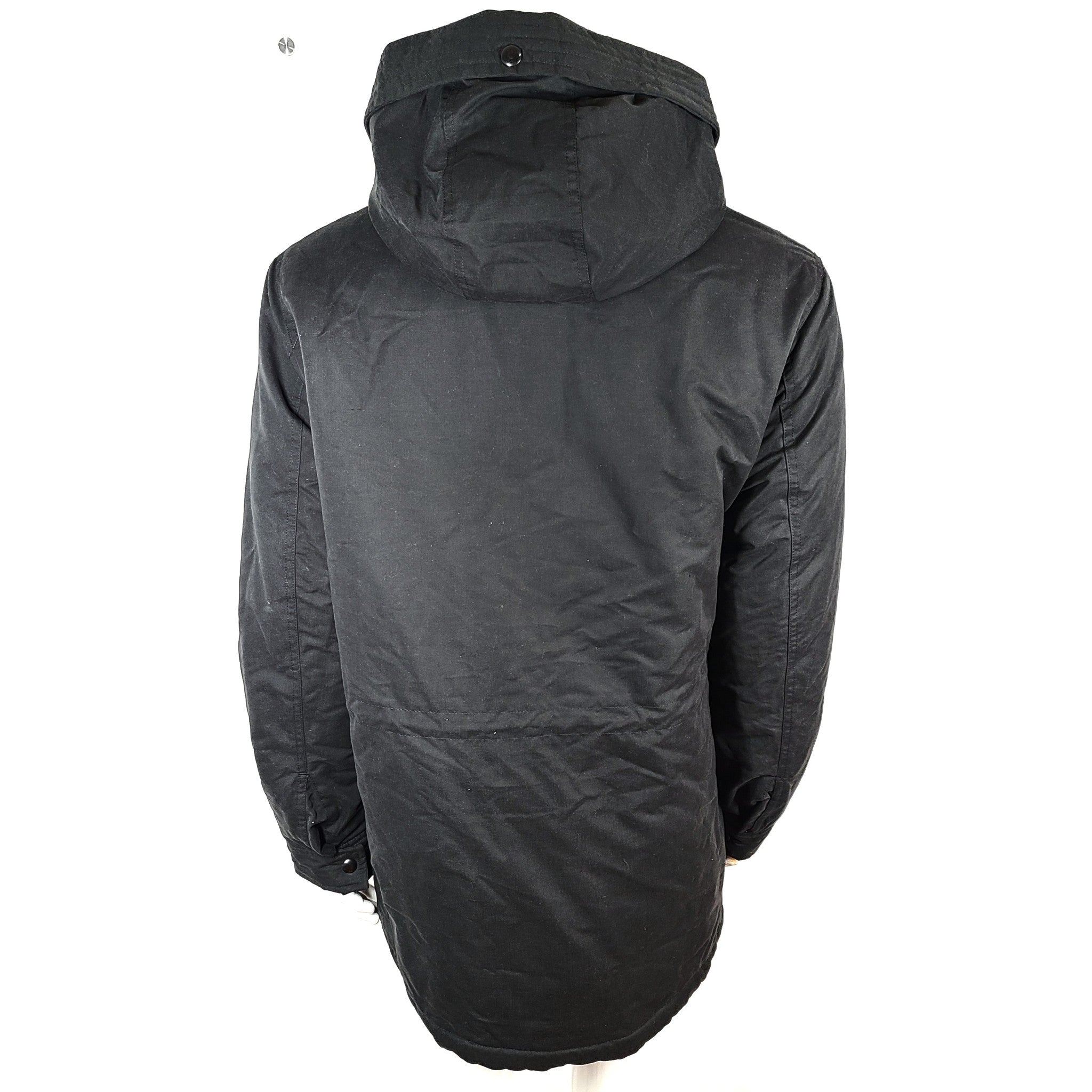 Jack & Jones Men's Wetland Parka Winter Coat Insulated Jacket Black Size XL