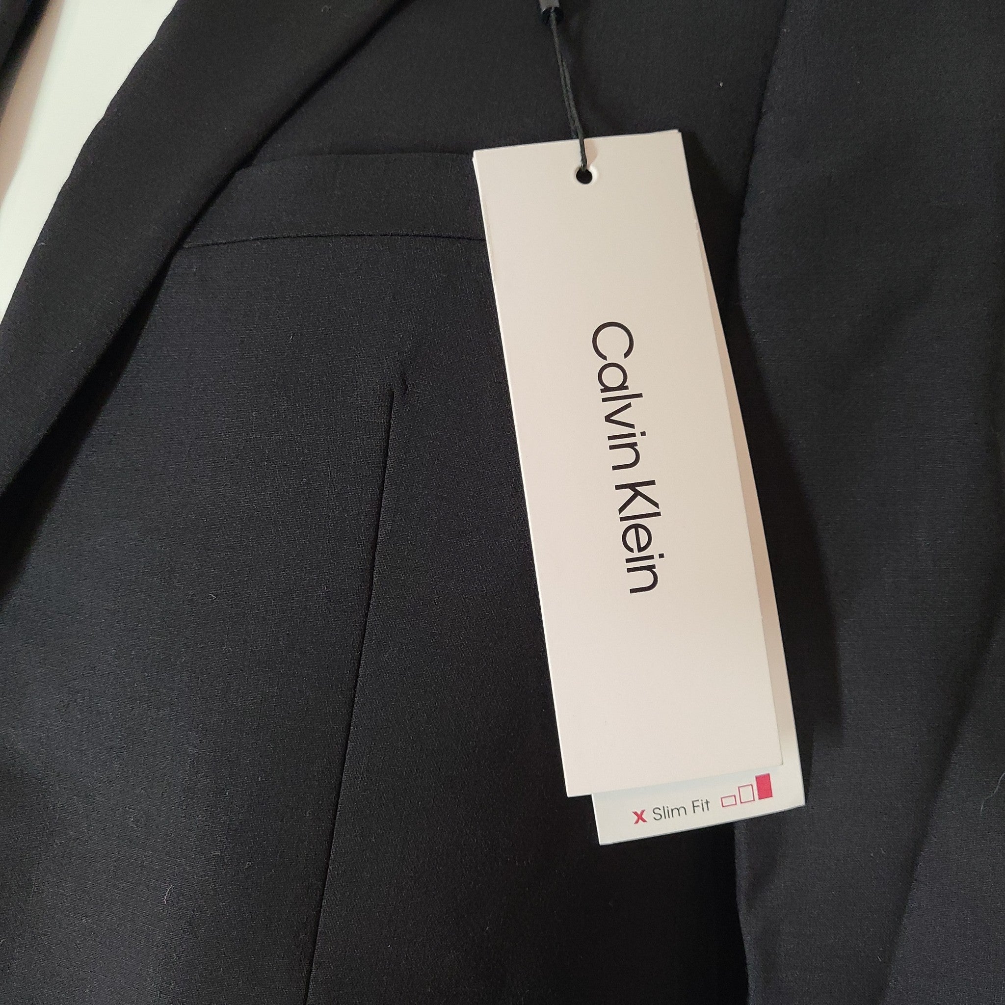 Calvin Klein Men's Malbin Extreme Slim-Fit Suit Separate Jacket Black Sz 40
