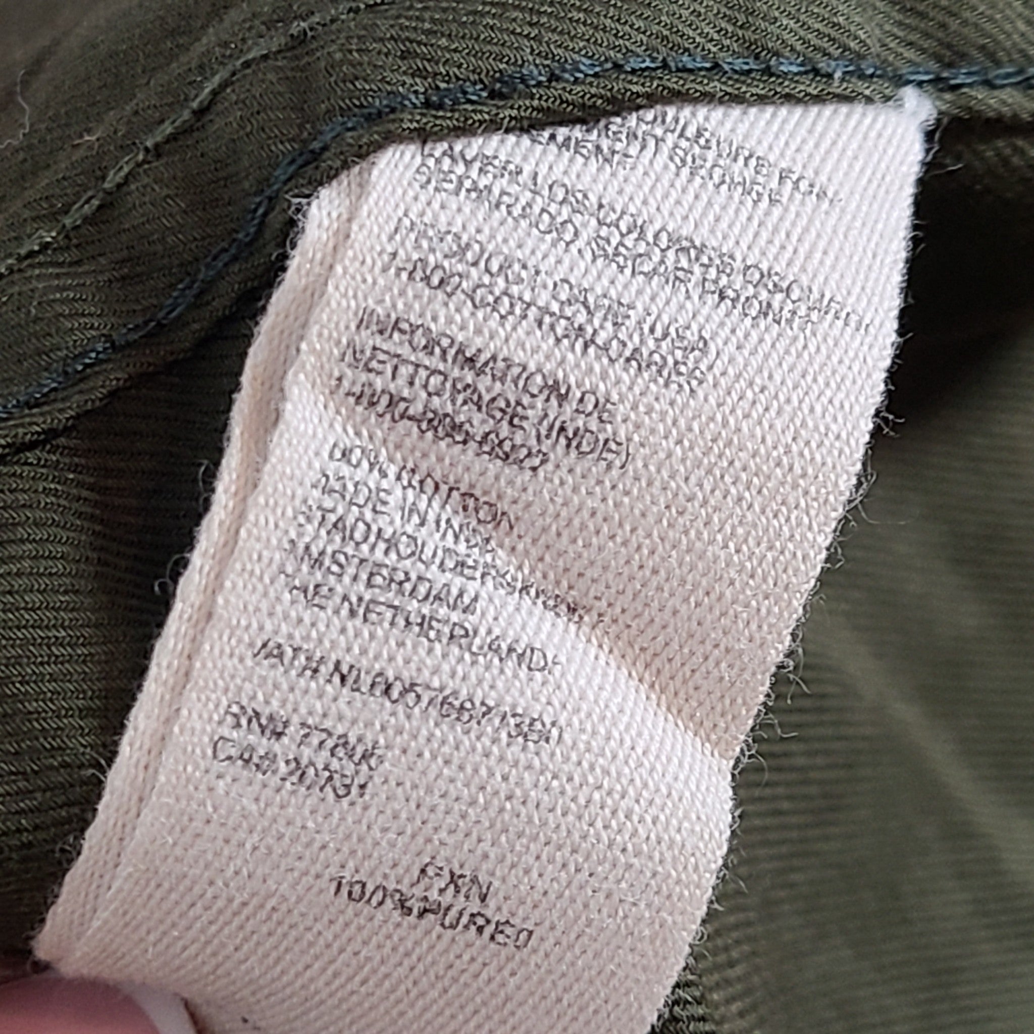 G-Star RAW Men's Marine Shirt Regular Fit Buttoned Dark Olive Green Cotton Sz XL